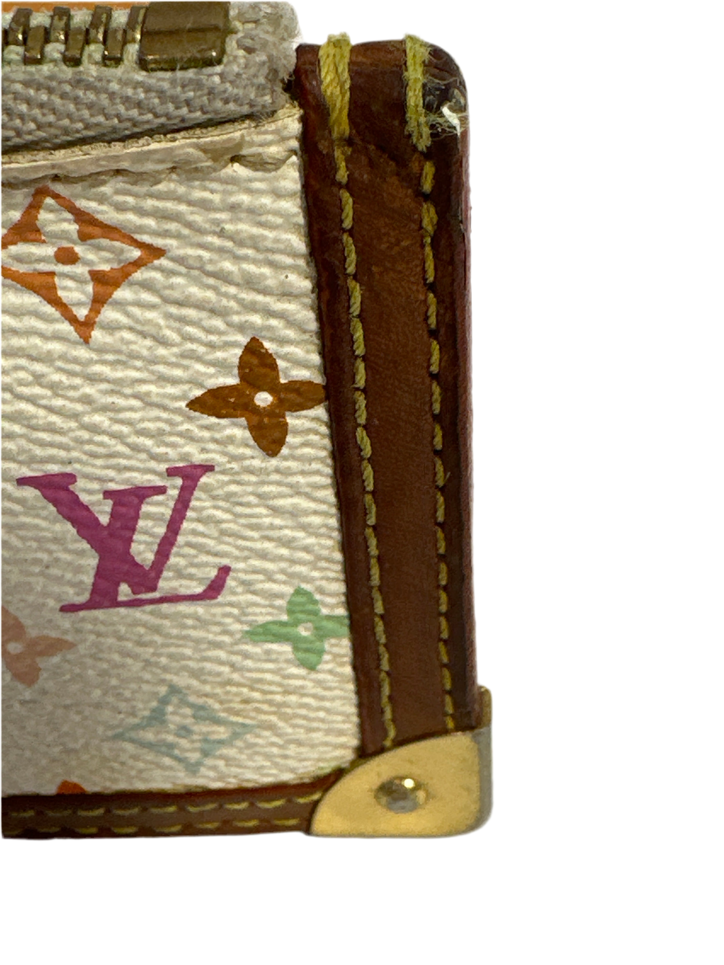 Vintage LOUIS VUITTON Limited Edition Monogram Multicolor pochette Cles/pouch