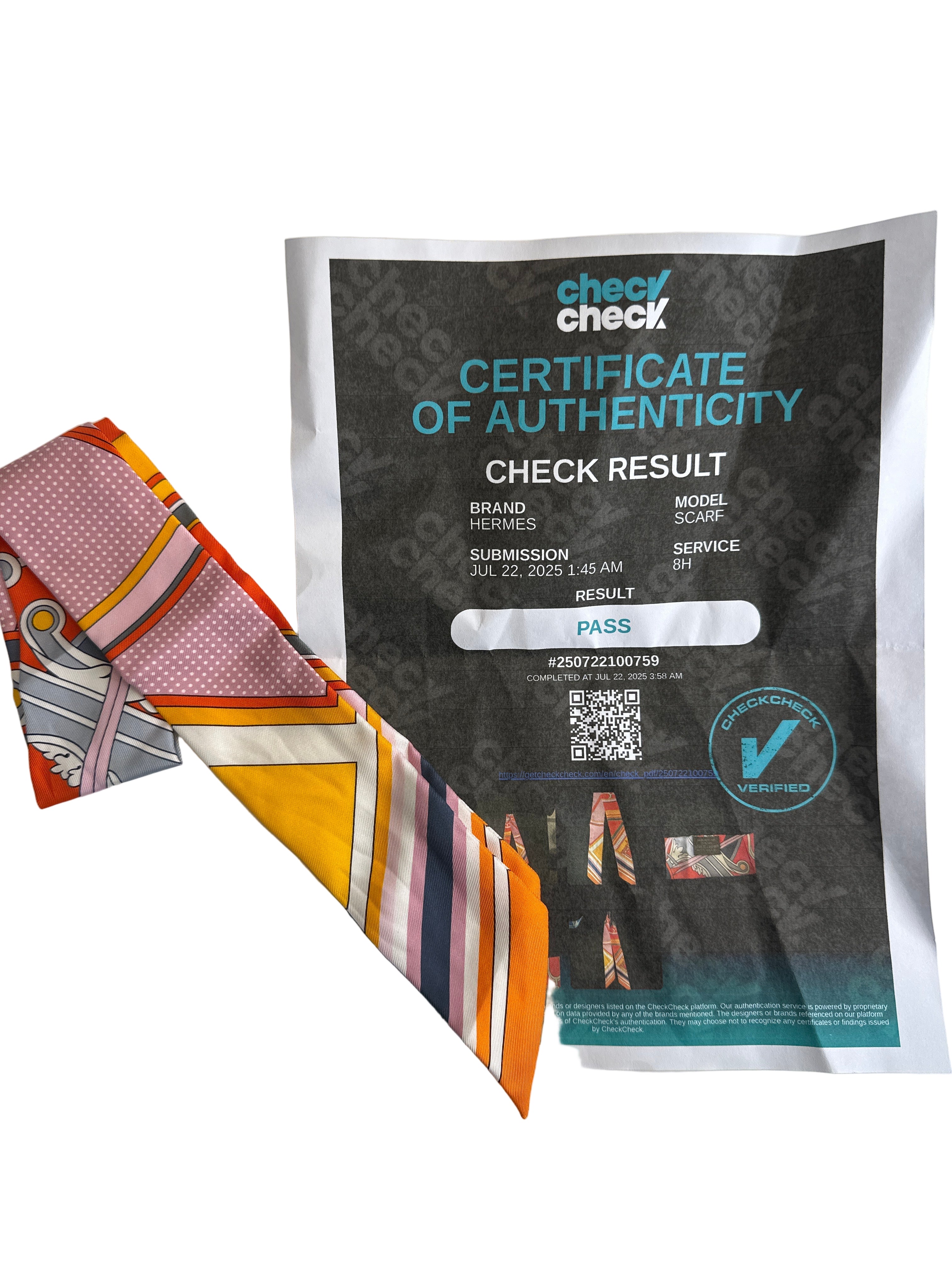 HERMÈS
Red Orange Multi Twilly