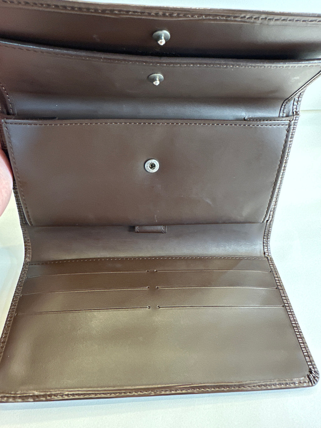 Vintage Louis Vuitton Rare Color Way MOKA Epi Leather Trifold Wallet