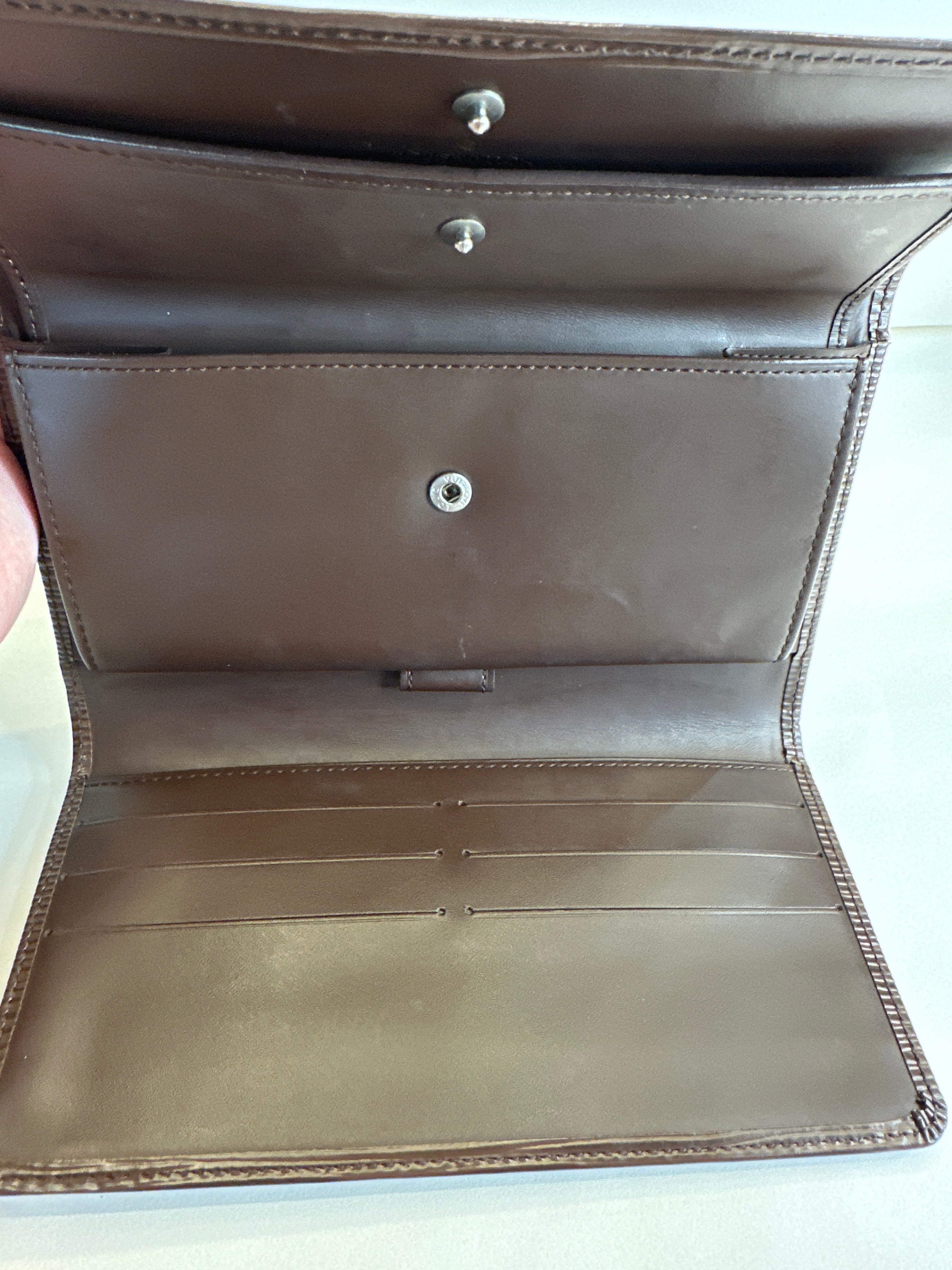 Vintage Louis Vuitton Rare Color Way MOKA Epi Leather Trifold Wallet