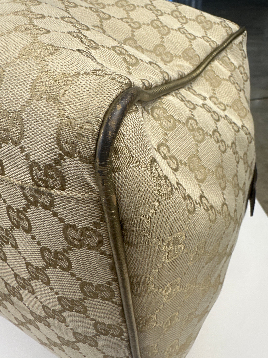 Gucci GG Canvas Web Duffle Bag