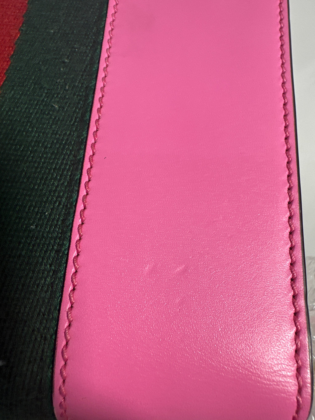 Gucci Pink Leather Mini Sylvie Chain Shoulder Bag