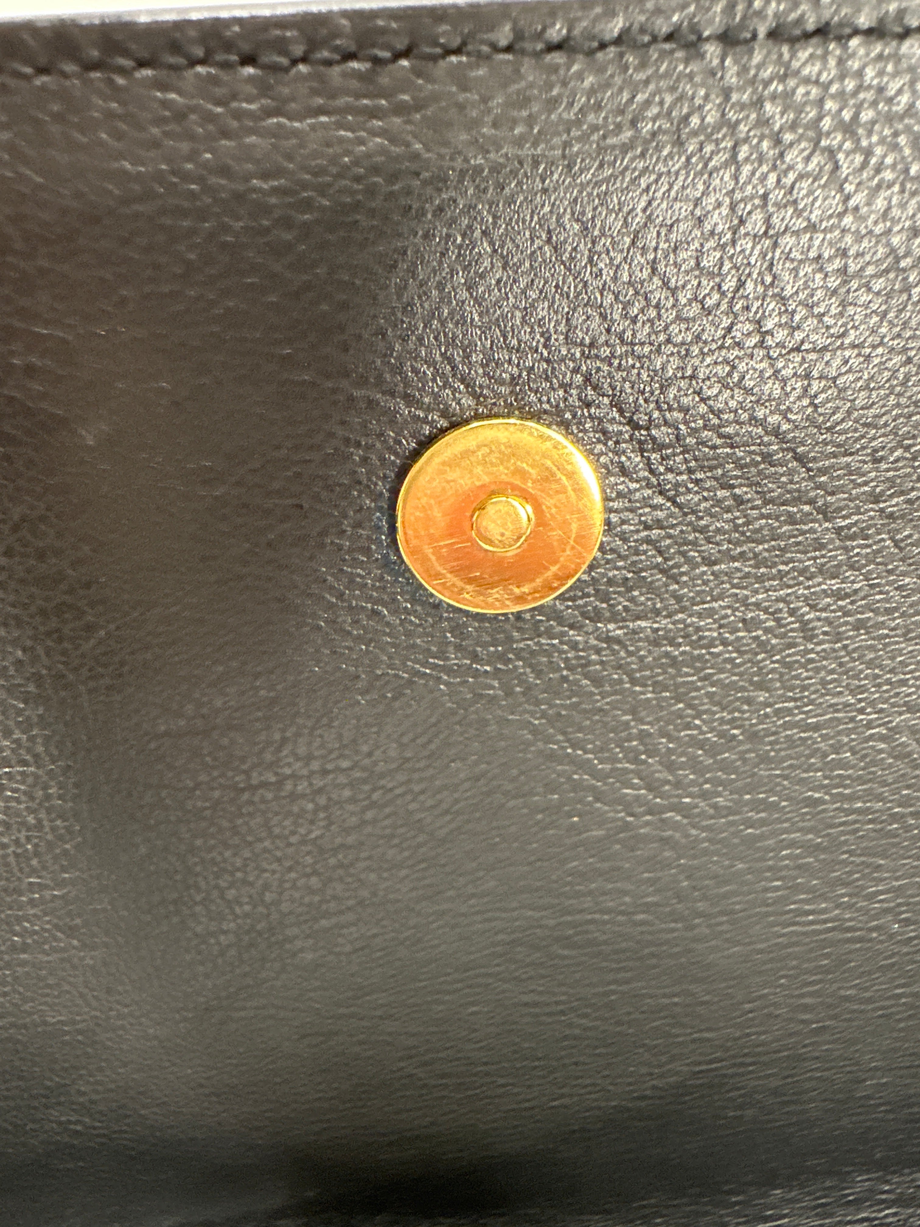 Saint Laurent Womens Monogram Leather Belle De Jour Clutch Handbag Black