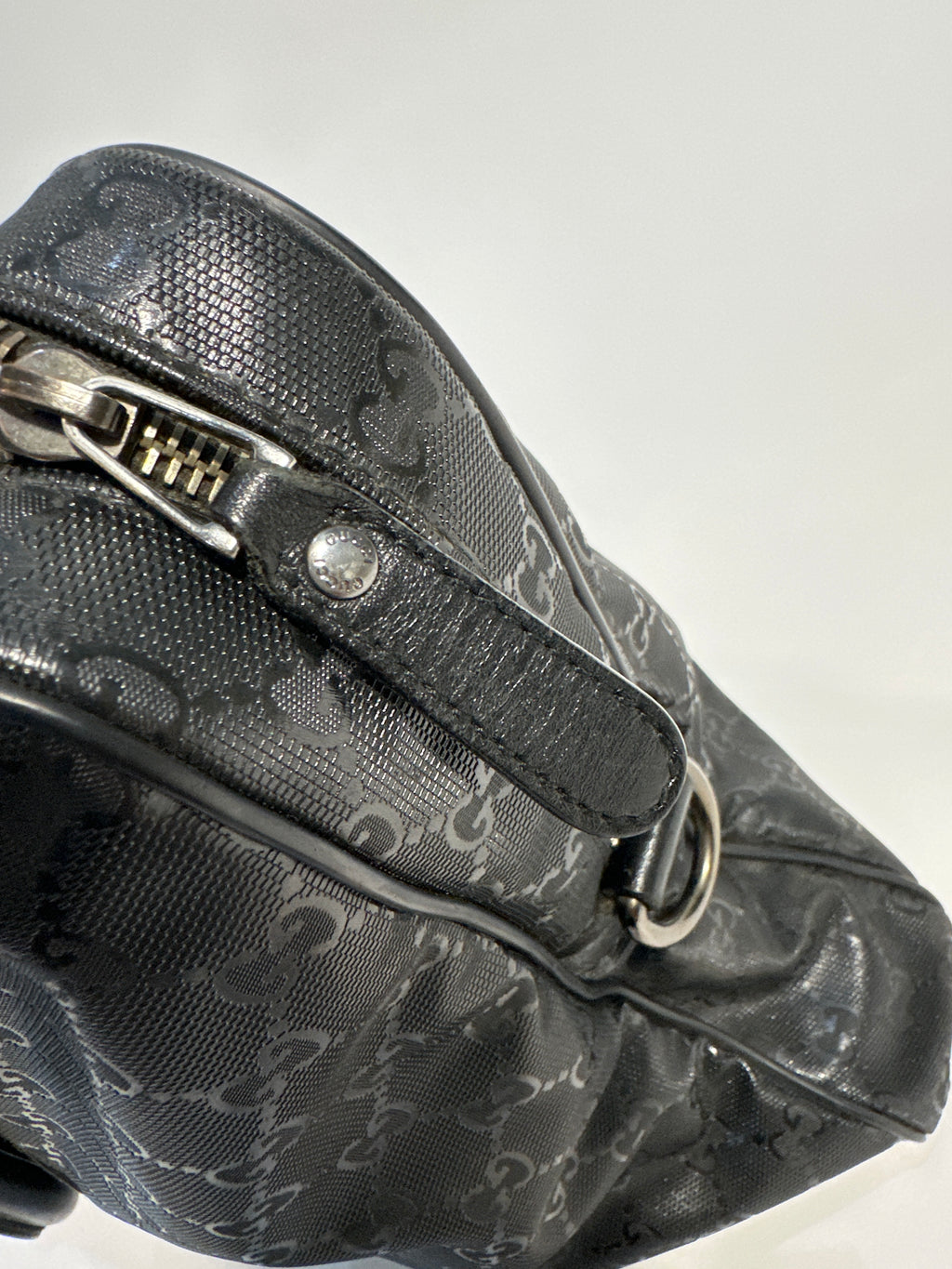 Gucci Embossed GG Briefcase Black PVC business Laptop bag