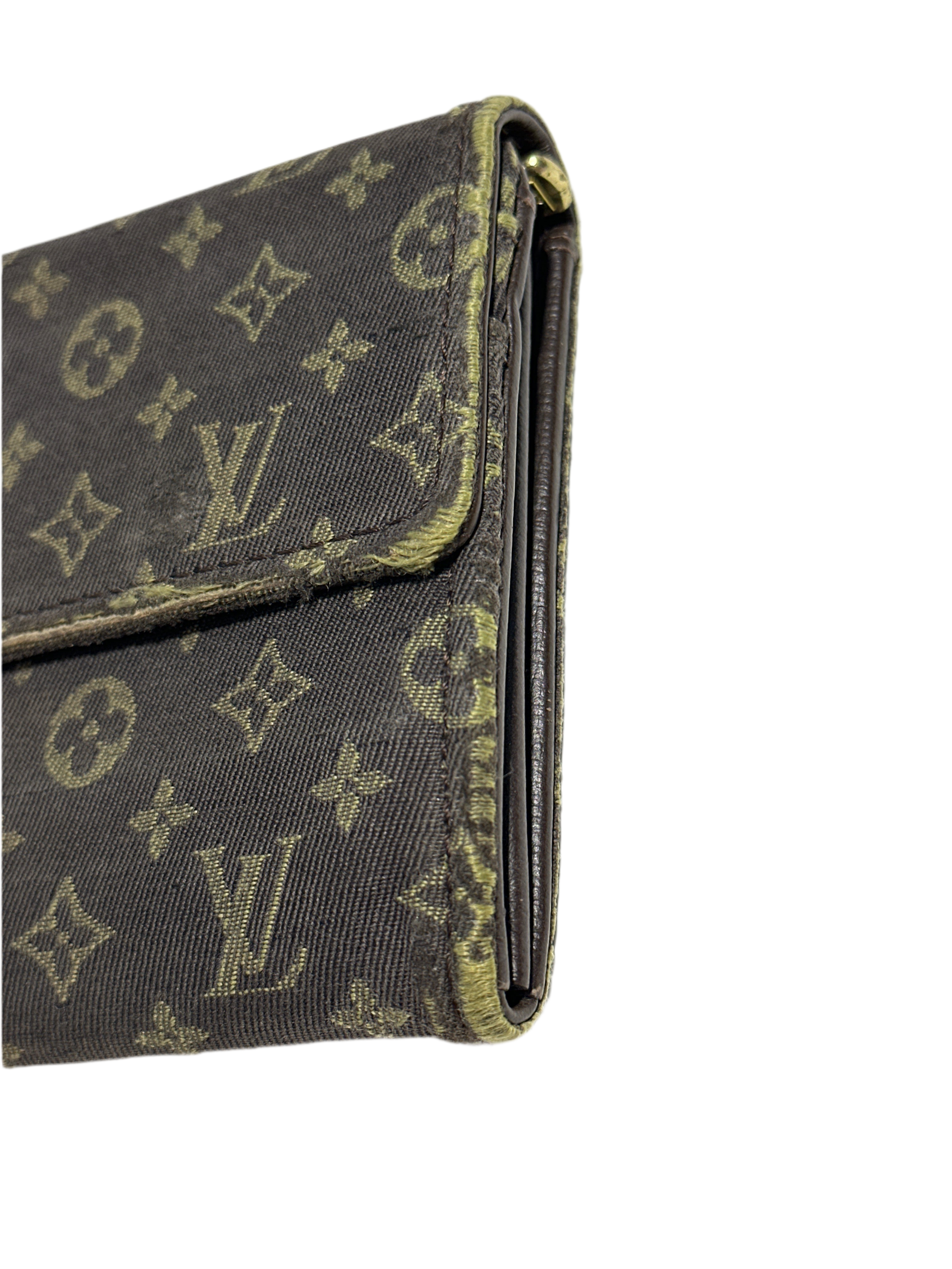 Vintage Louis Vuitton mini lin porte sarah long wallet