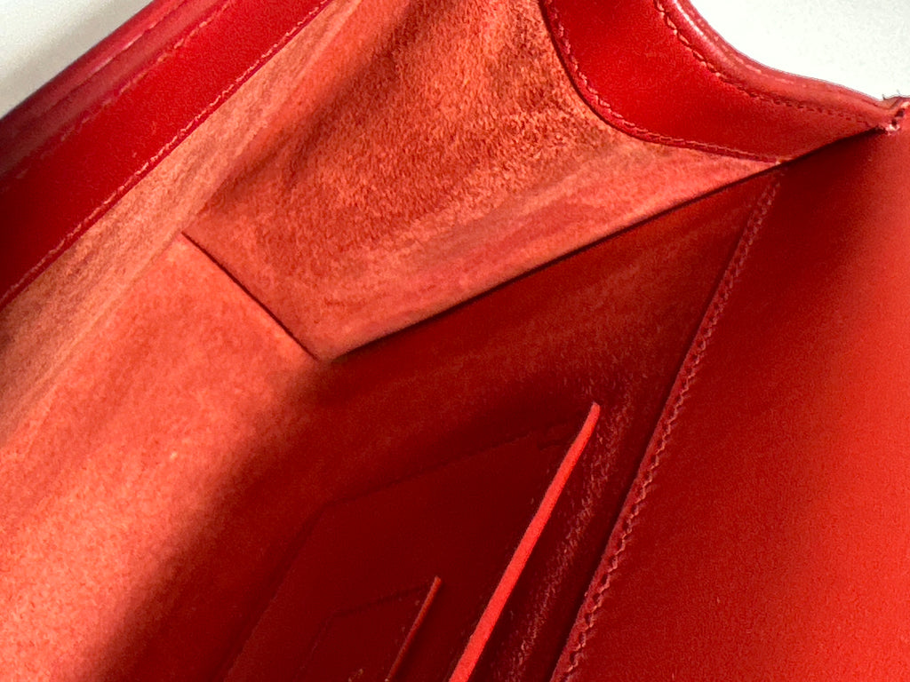 Saint Laurent Shoulder Red Kate Tassel Bag