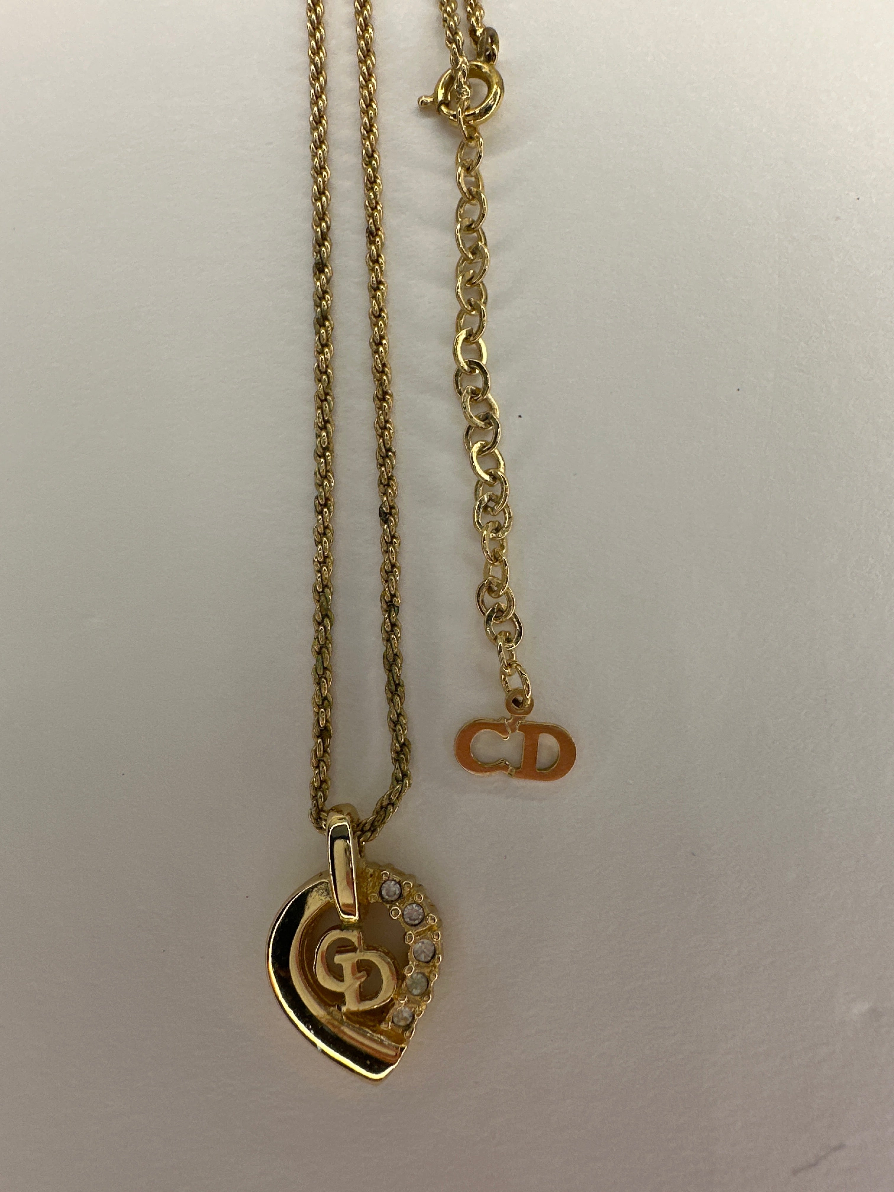 Dior Vintage Rhinestone
Gold Necklace