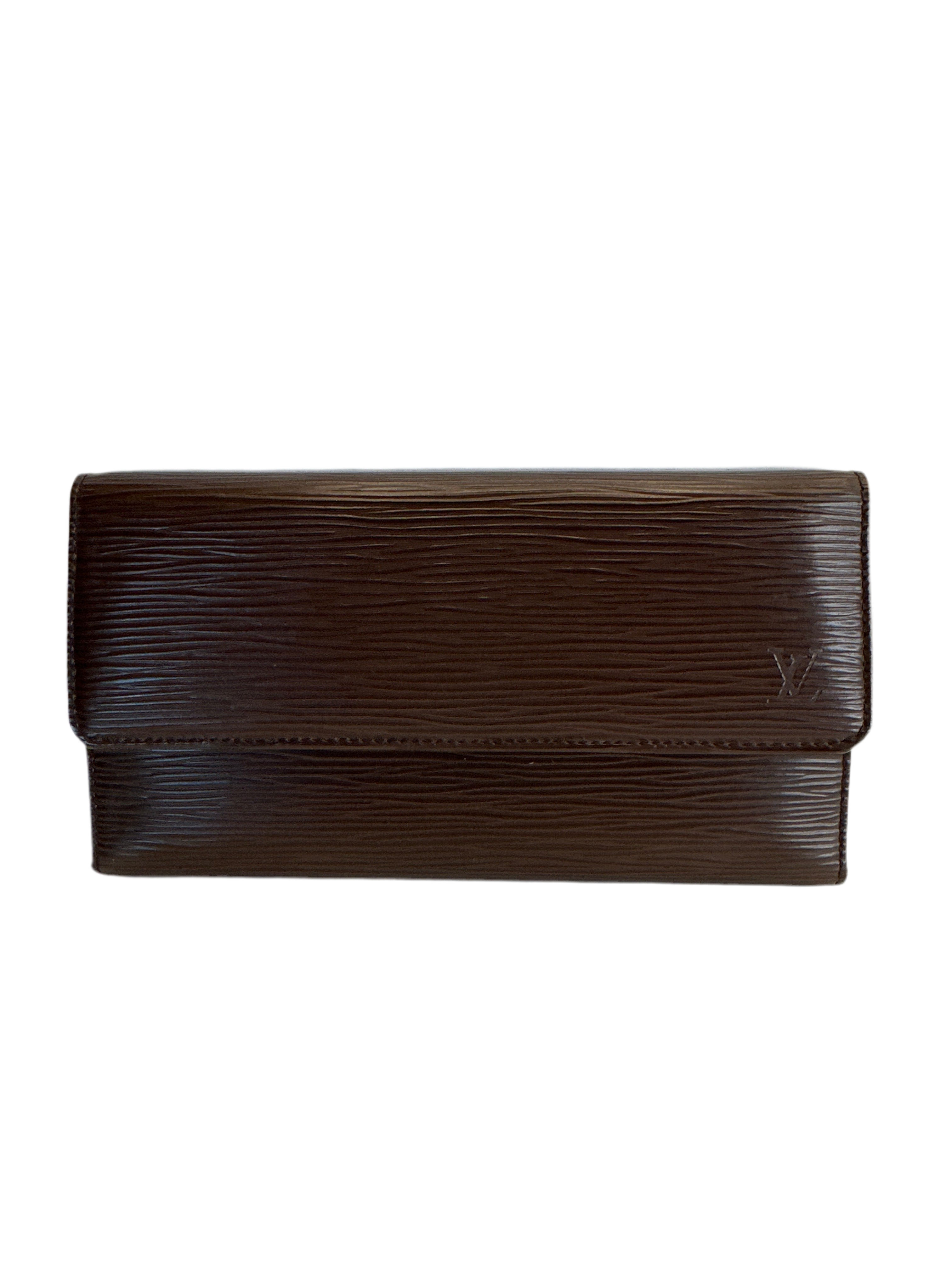 Vintage Louis Vuitton Rare Color Way MOKA Epi Leather Trifold Wallet