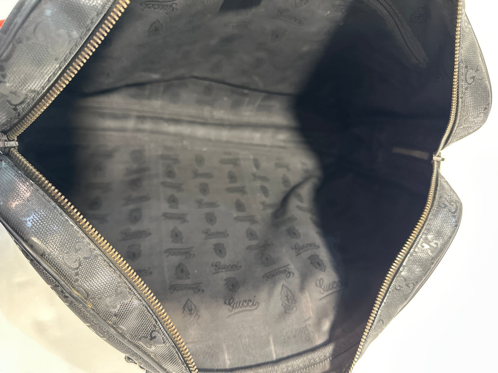 Gucci Embossed GG Briefcase Black PVC business Laptop bag