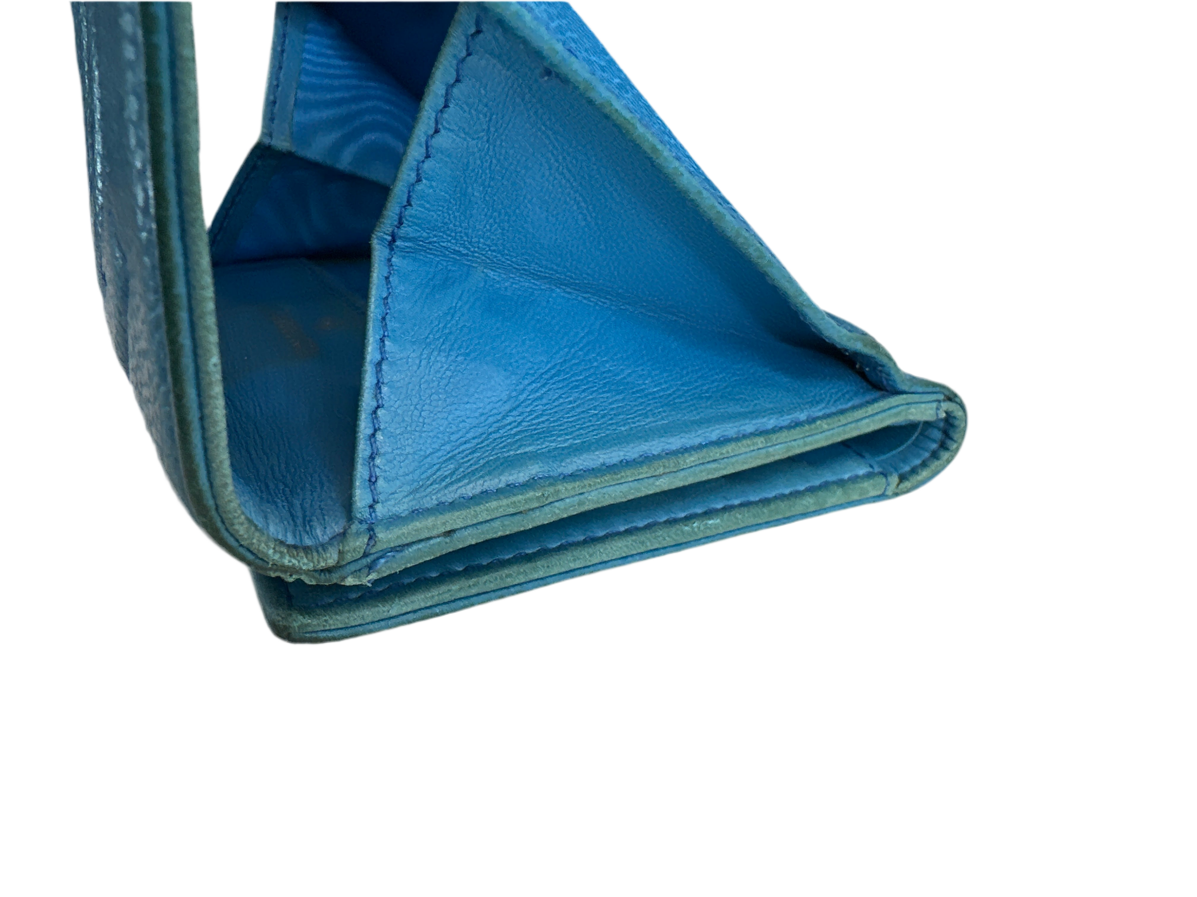 Vintage CHANEL Caviar Blue Card Holder Wallet