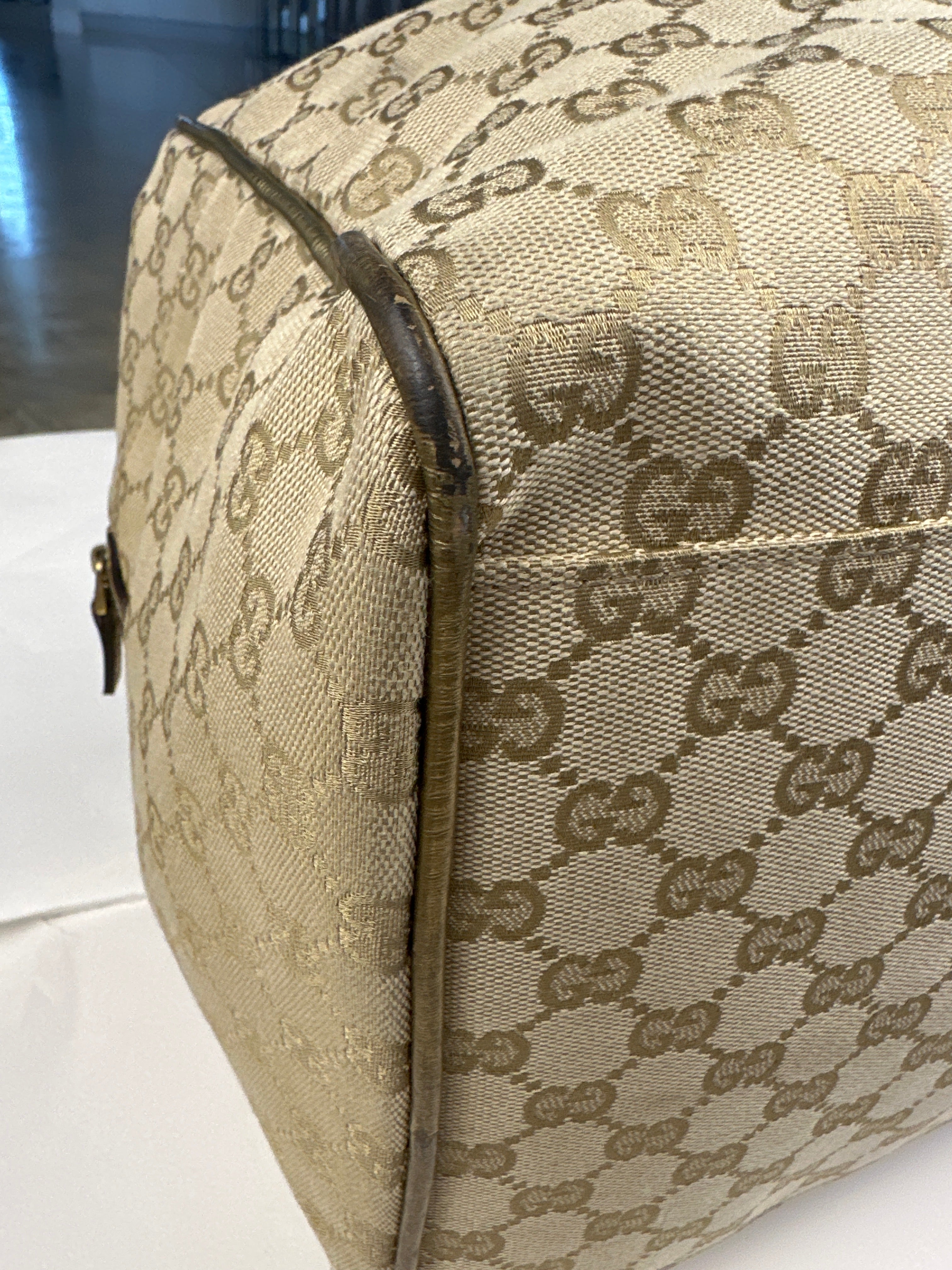 Gucci GG Canvas Web Duffle Bag