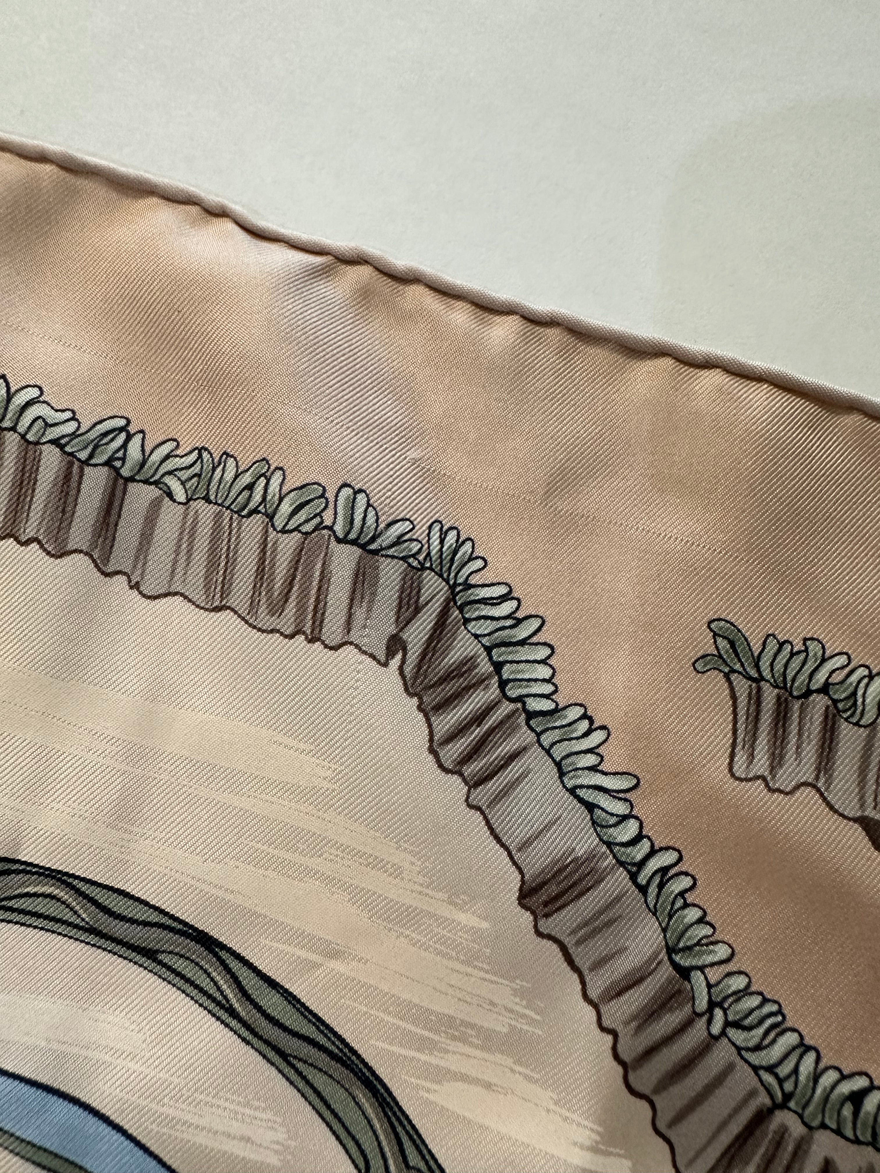 Vintage Hermes Traineaux et Glisades scarf