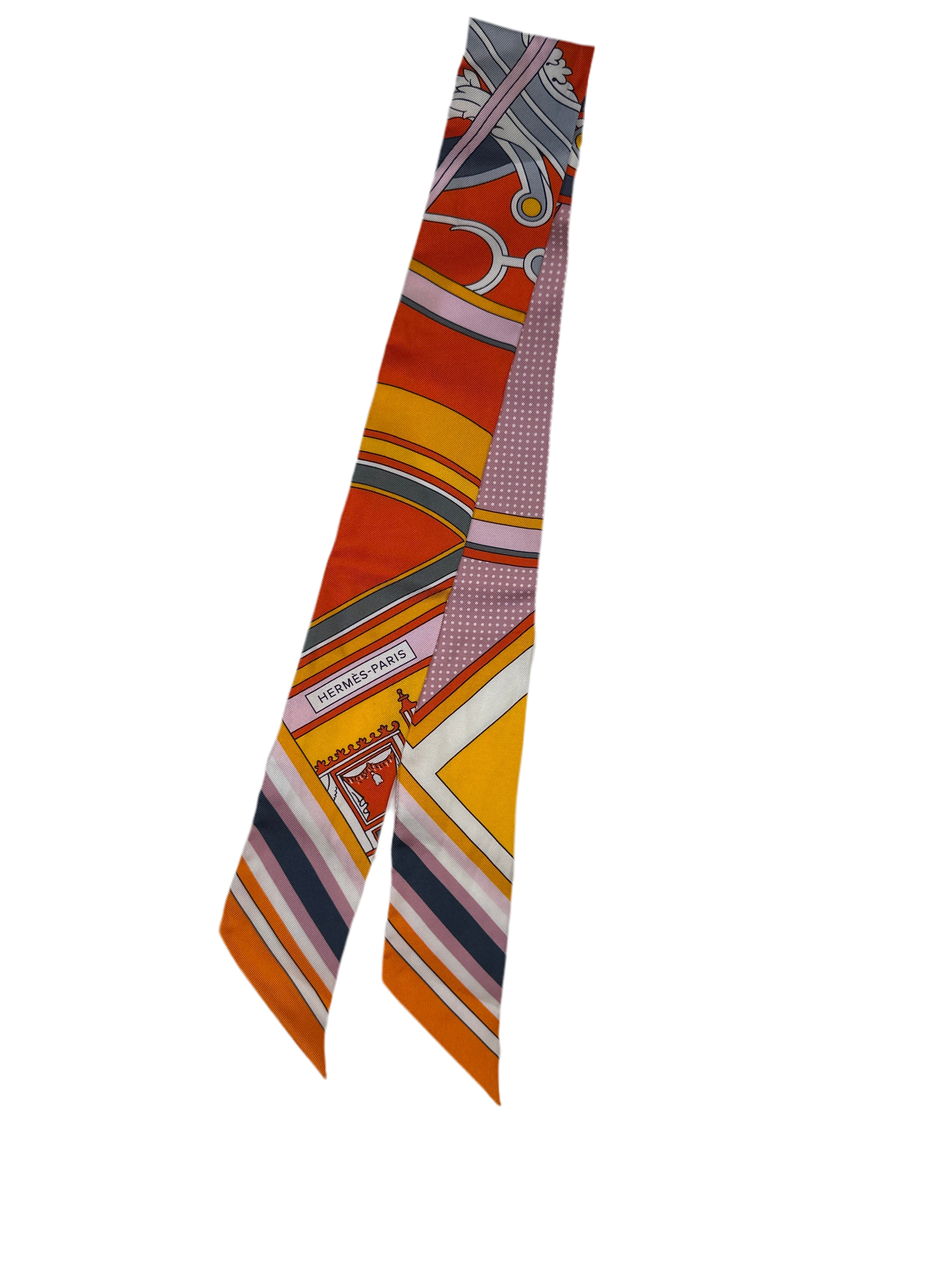 HERMÈS
Red Orange Multi Twilly