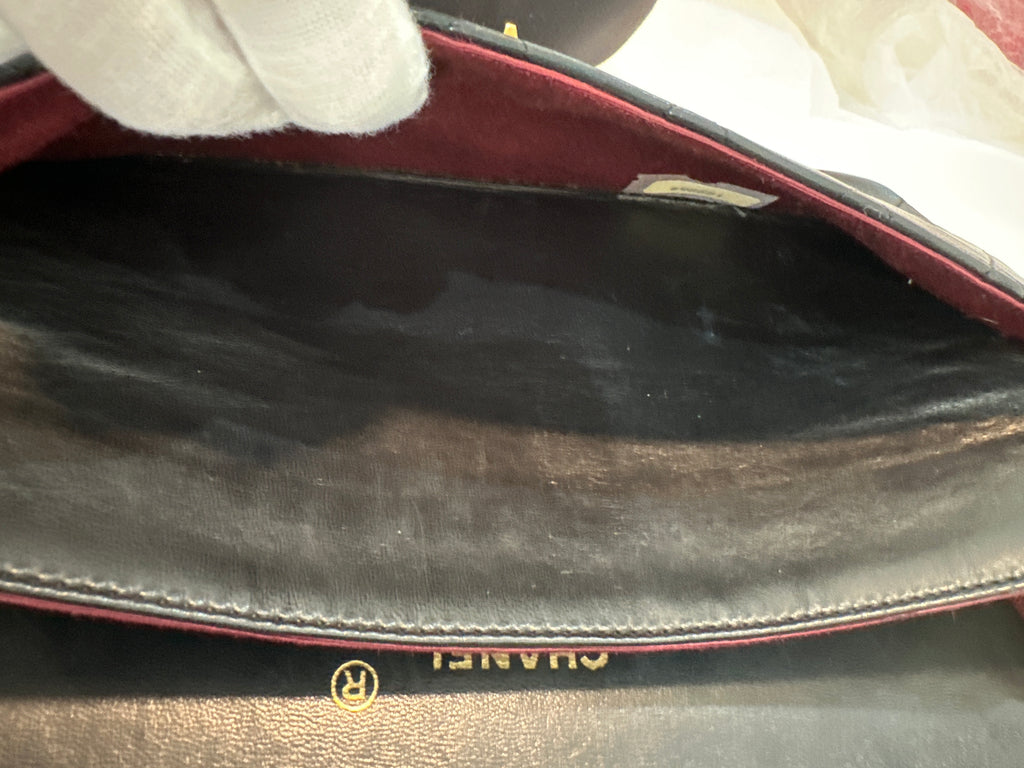 Vintage Chanel Classic Double Flap Bag Medium 1989-1991 with COA