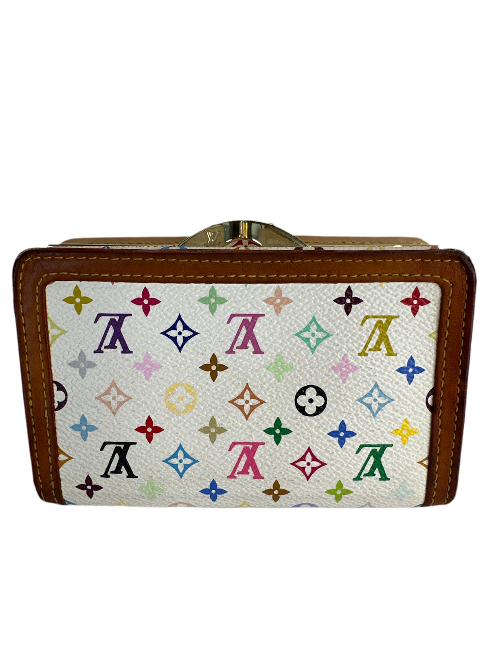 Vintage Louis Vuitton x Murakami Multicolor Kisslock Wallet – Rare & Highly Sought-After Print