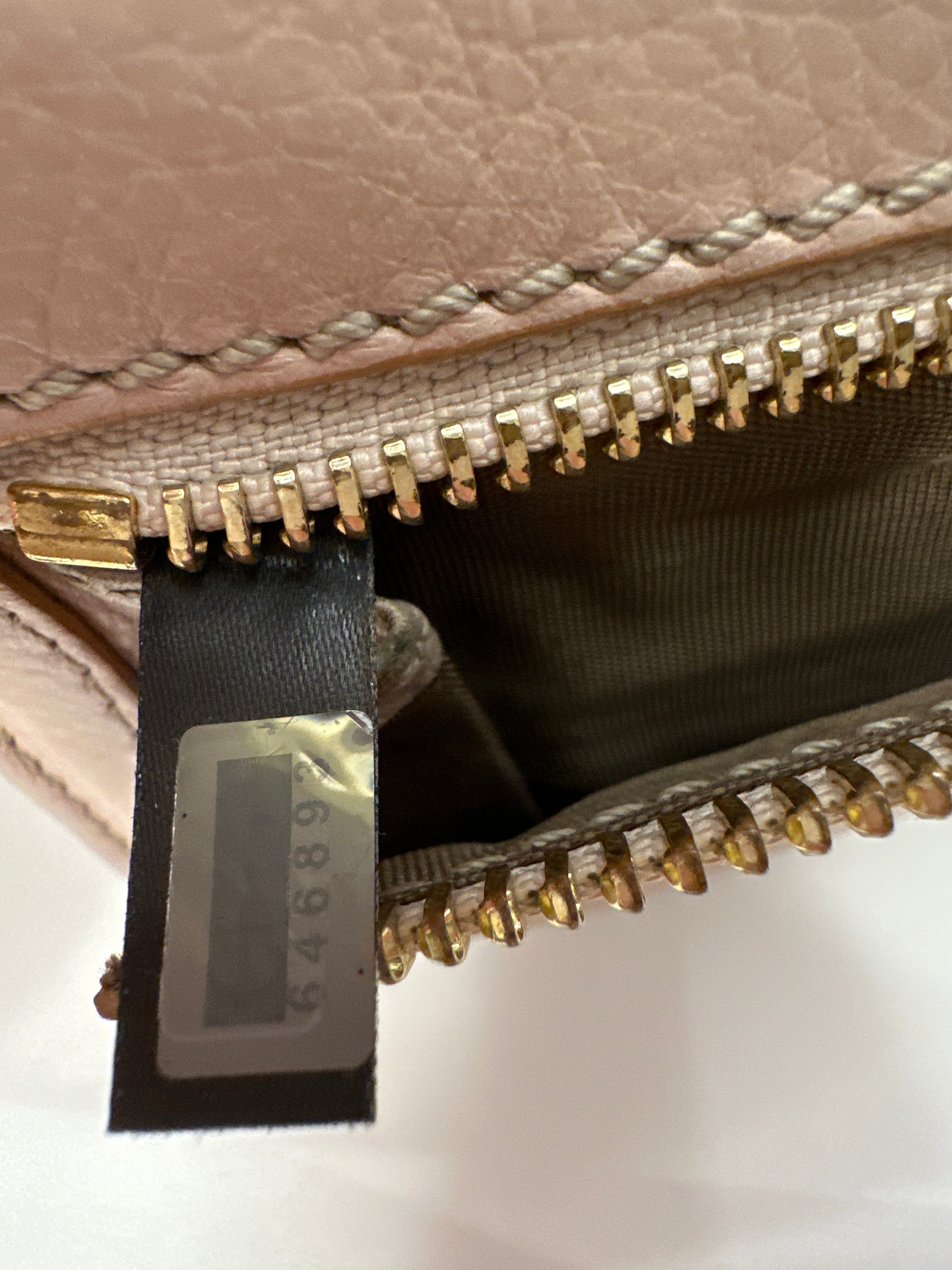 Chloé Taupe Snap Bow Leather Long Wallet