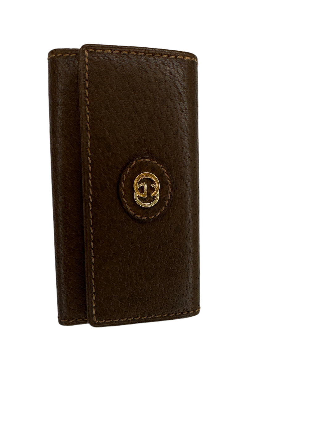 Vintage GUCCI Old Gucci 4 Key Case Compact Size 80s Pigskin Solid