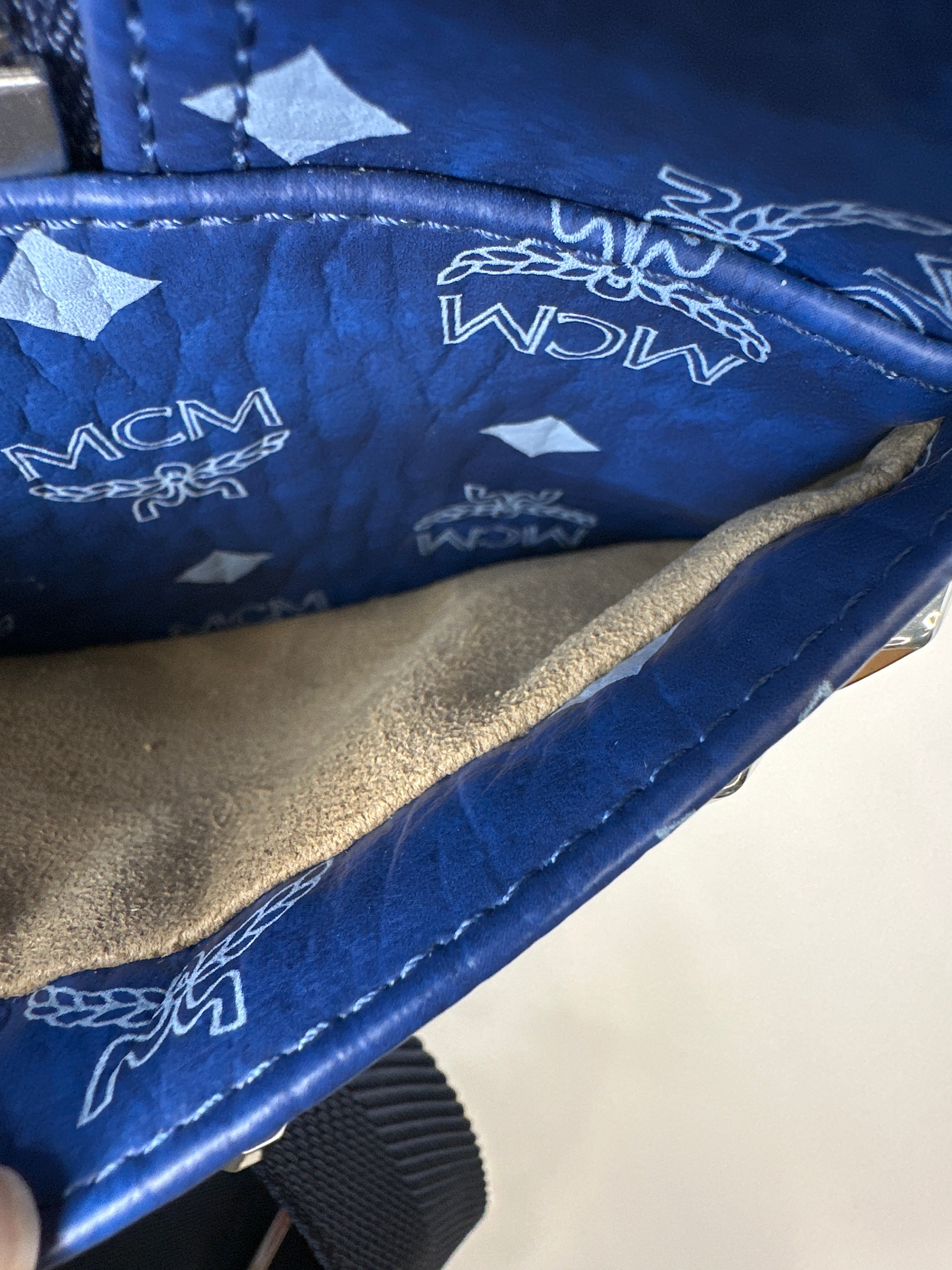 MCM Stark Side Studs Backpack In Visetos