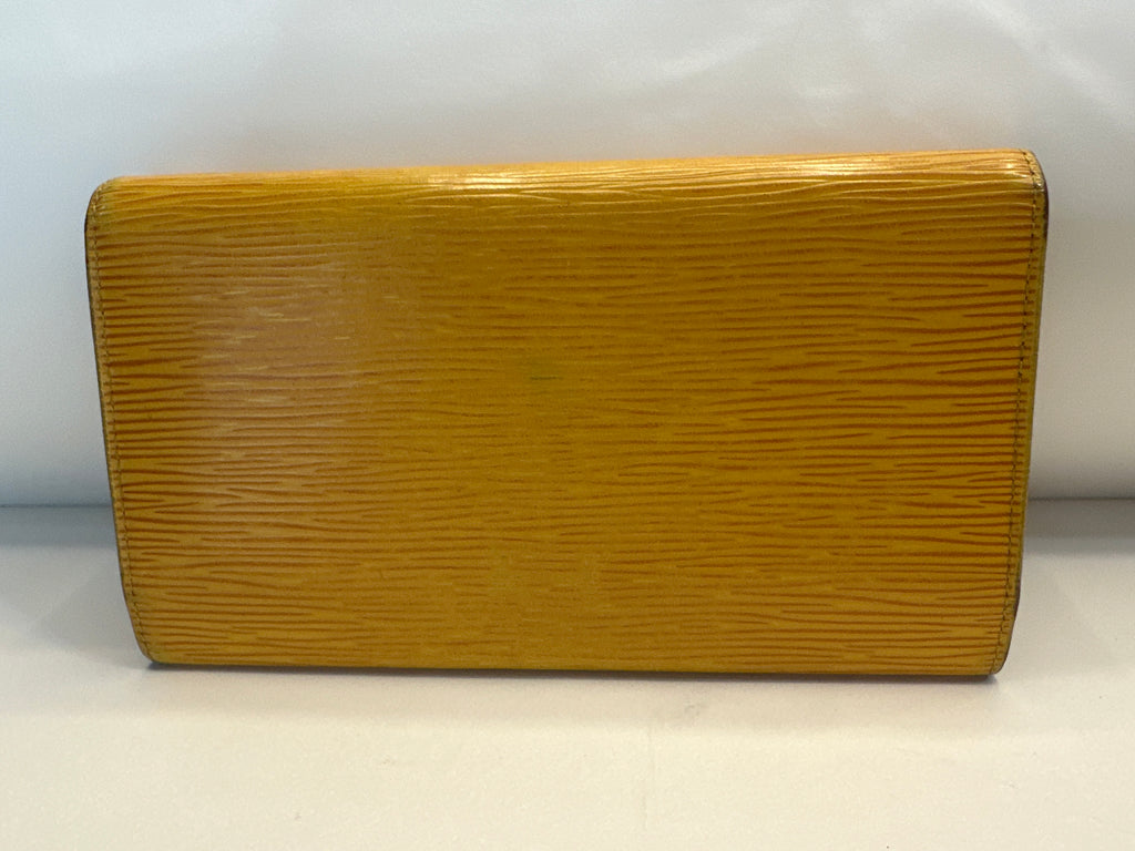 LOUIS VUITTON Wallet Yellow Epi Porte Tresor International Trifold