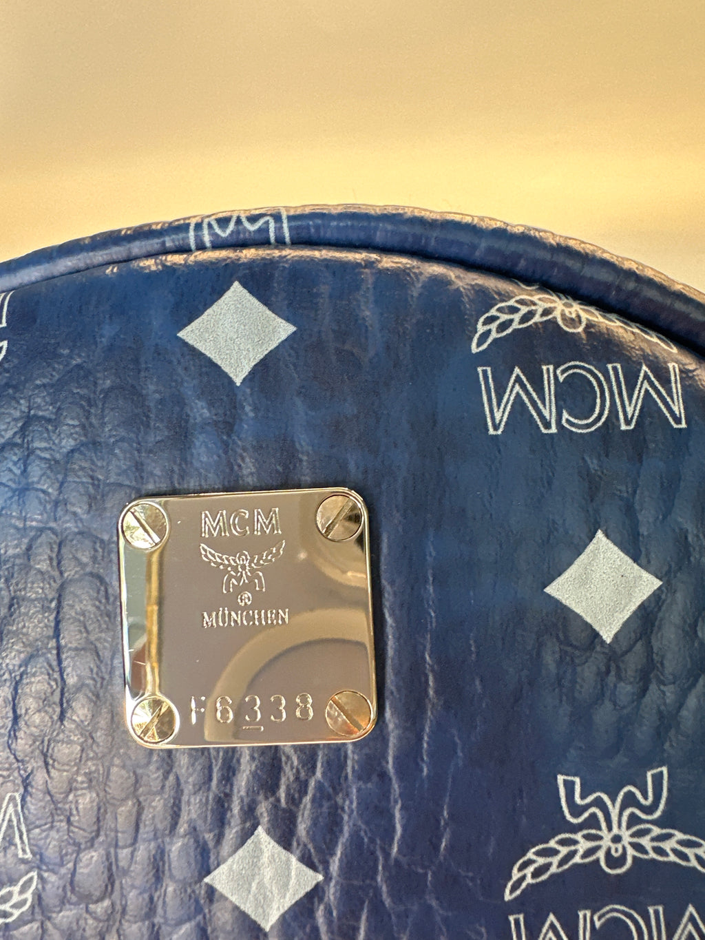 MCM Stark Side Studs Backpack In Visetos