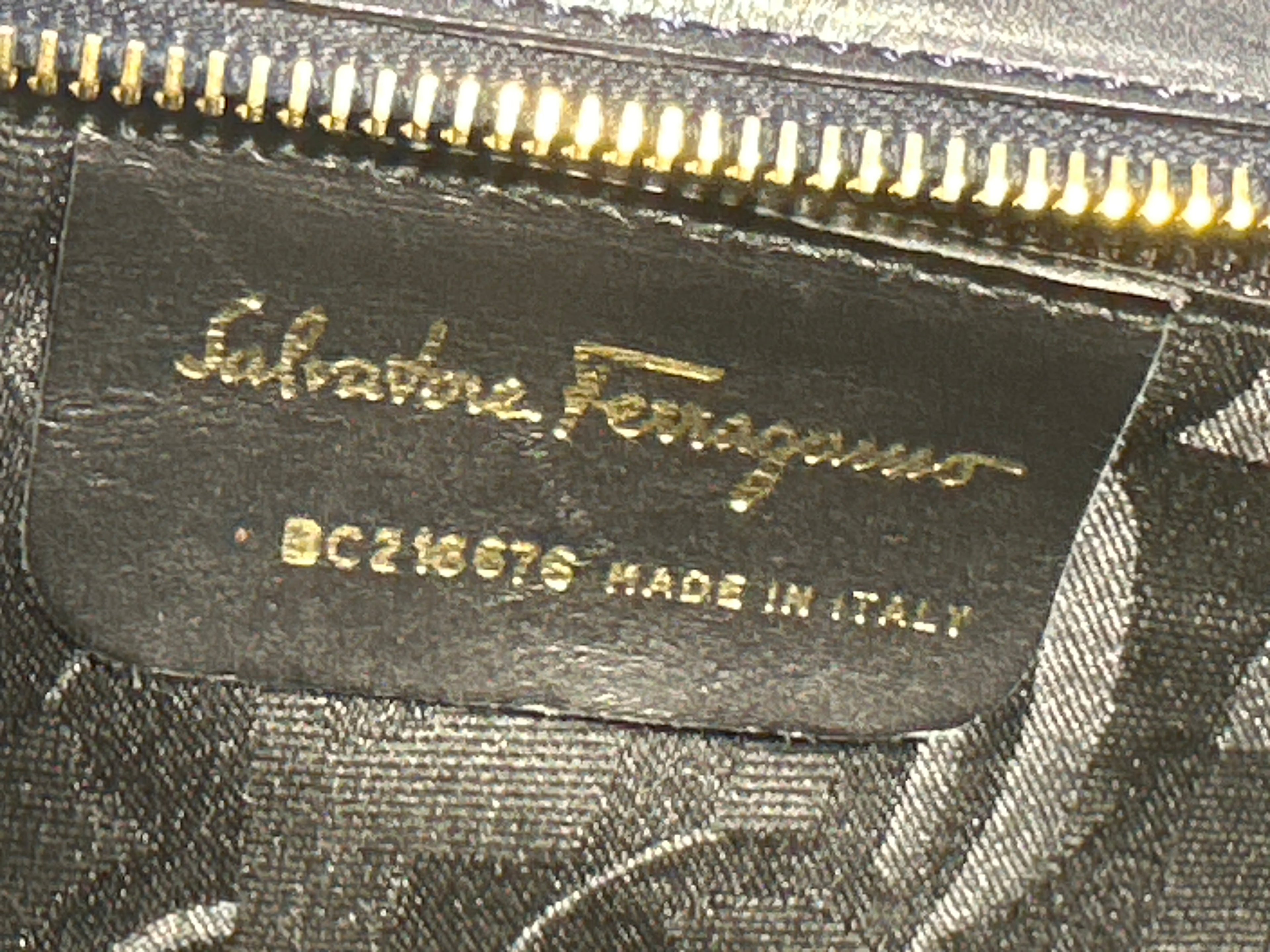 Vintage Salvatore Ferragamo Navy Blue Vala Purse