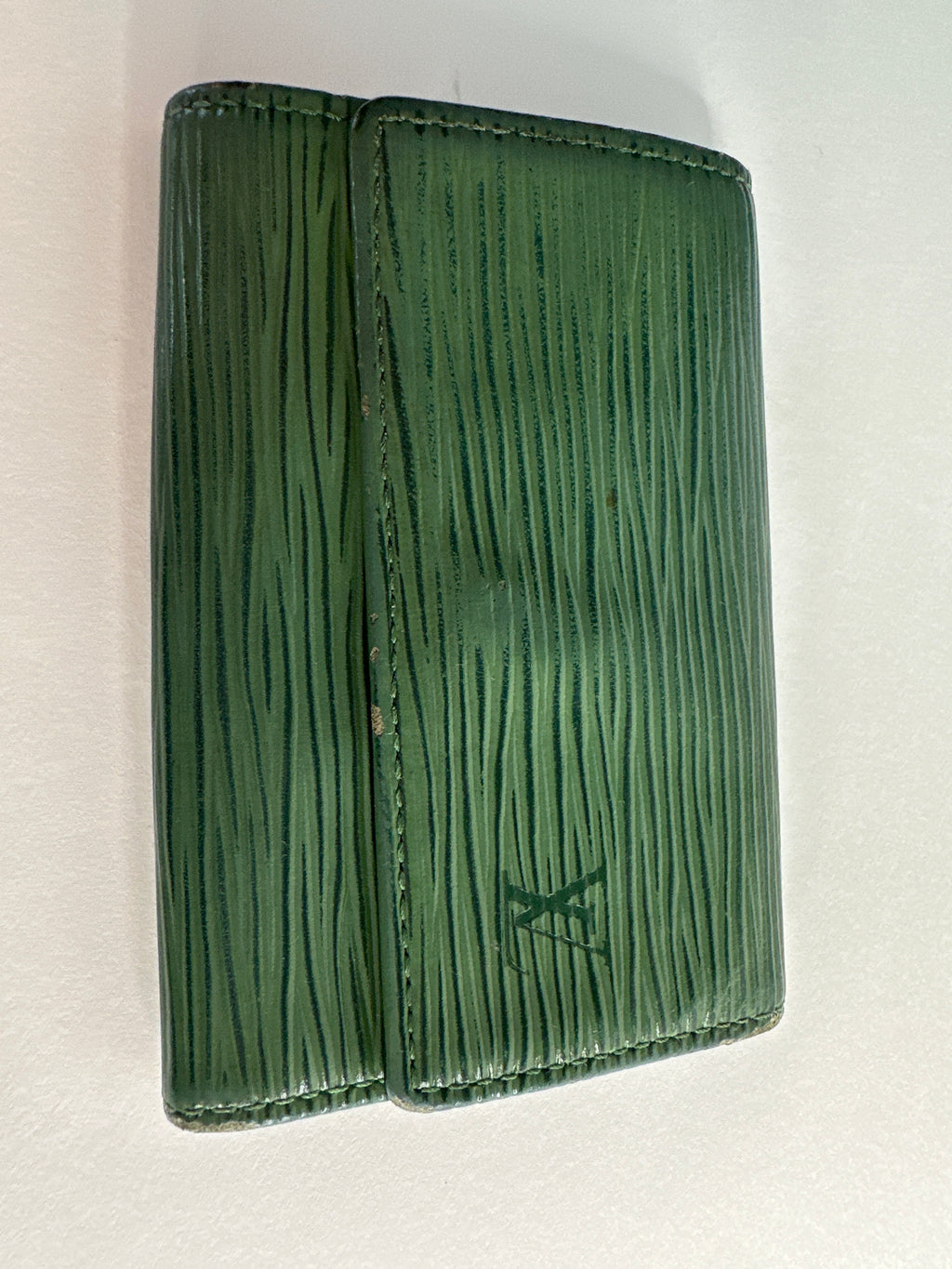 Vintage Louis Vuitton Green Epi 6 Key Card Holder
