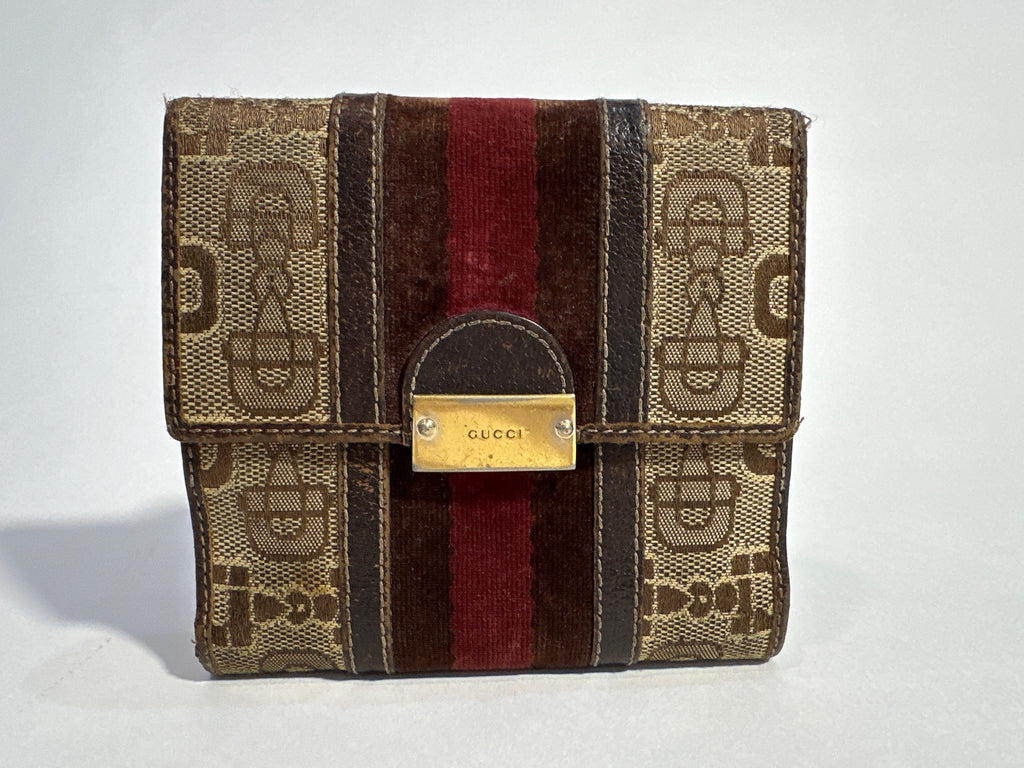 Rare Vintage Gucci Horsebit Pattern Wallet