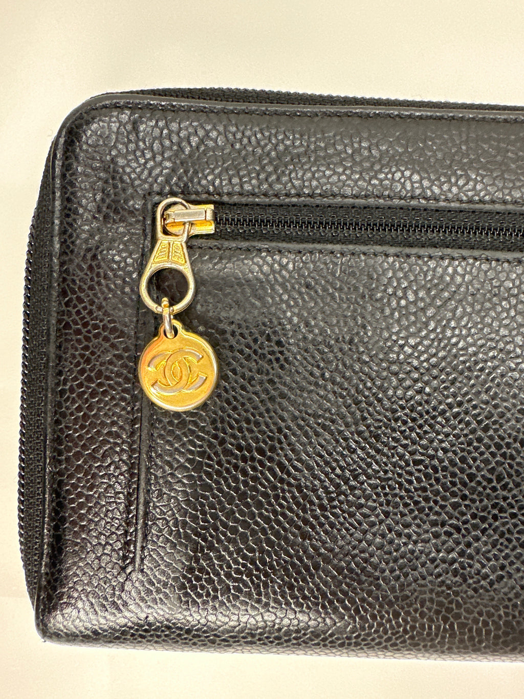 Vintage Chanel CC Wallet zip around