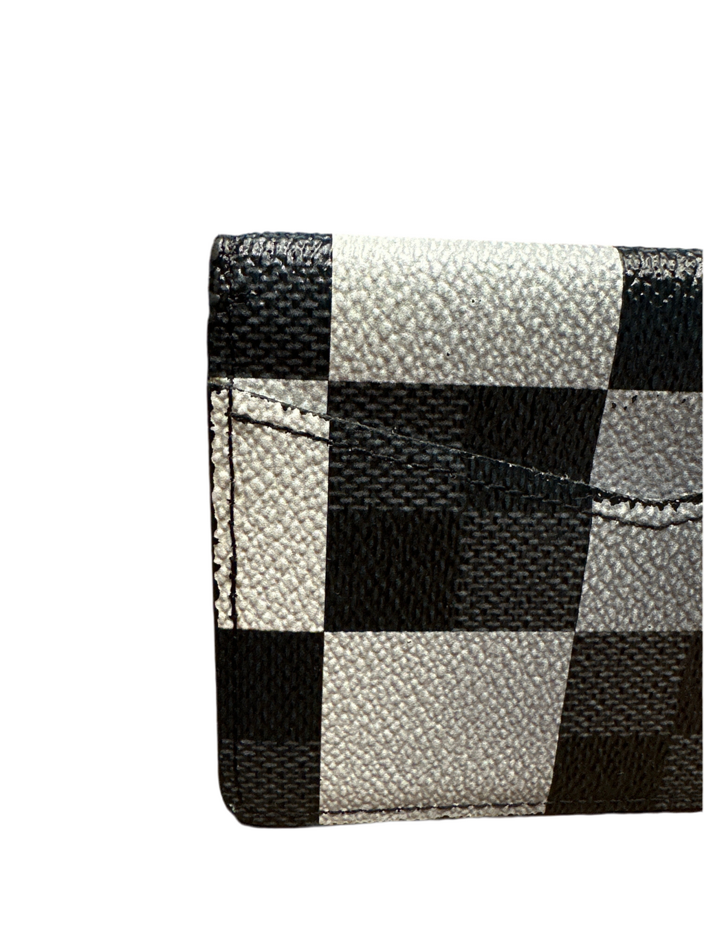 Louis Vuitton Damier Graphite Giant White Monogram Logo Pocket Organizer Wallet