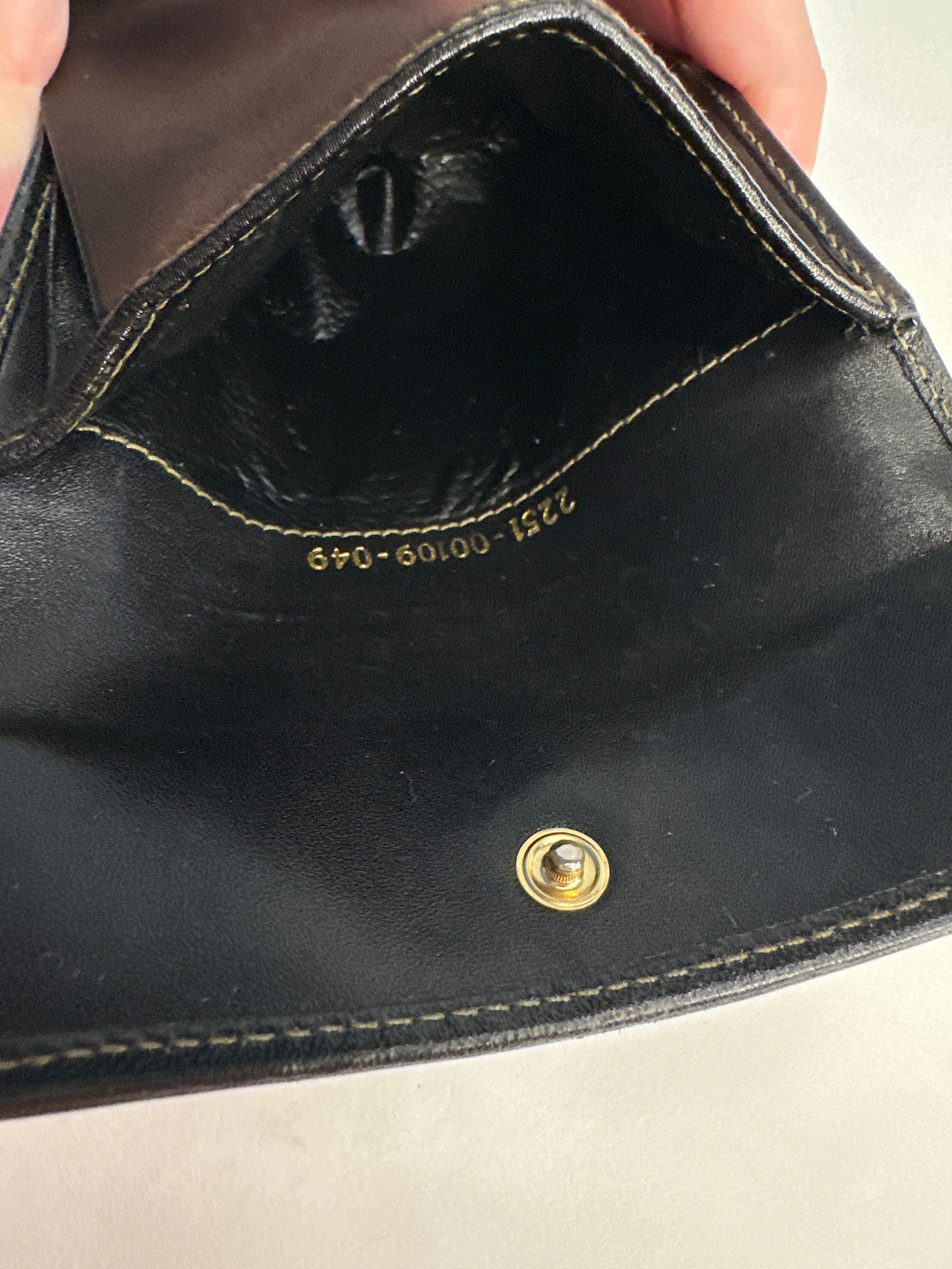 Vintage Fendi Pequin Flap Compact Wallet