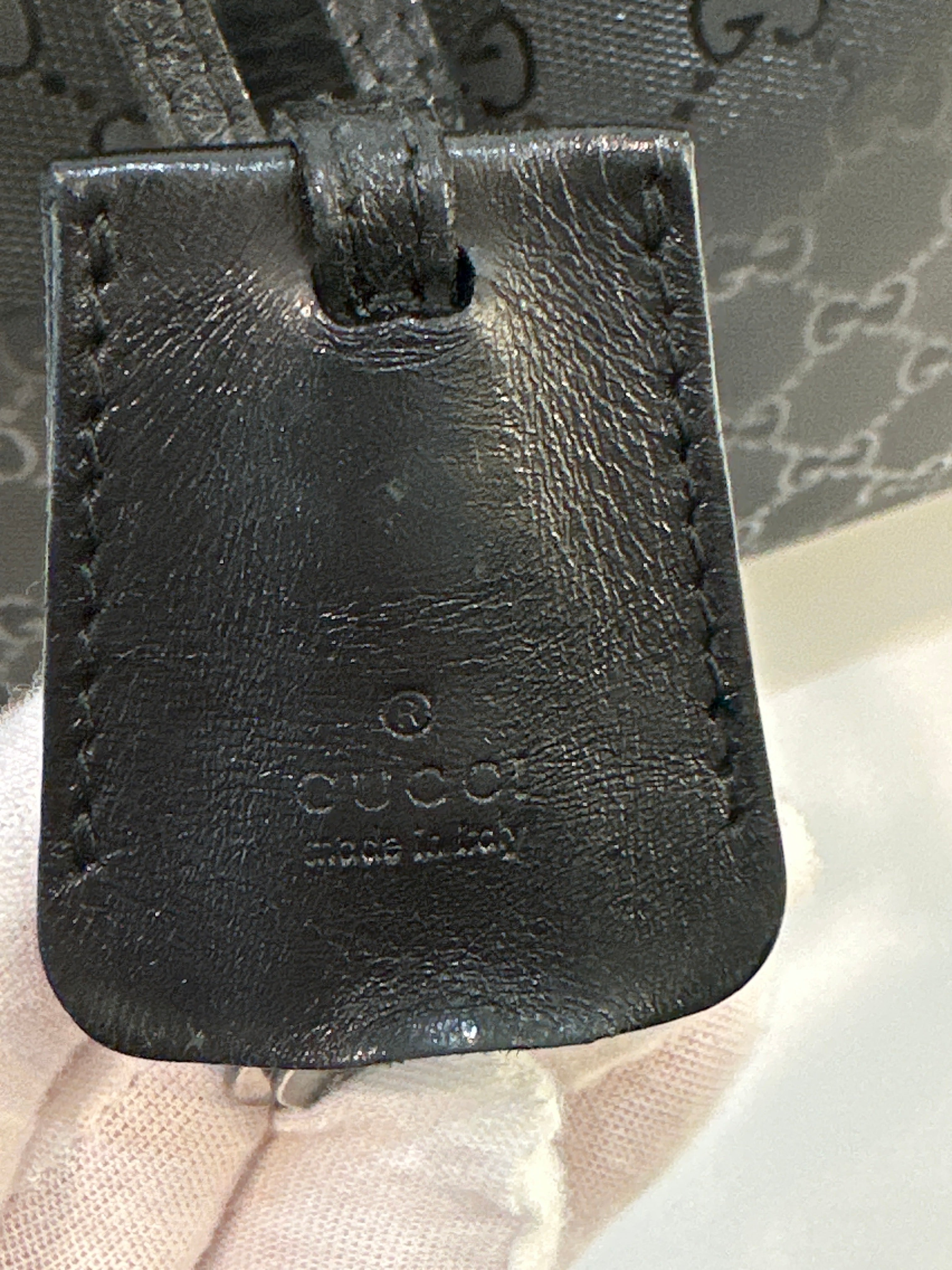 Gucci Embossed GG Briefcase Black PVC business Laptop bag