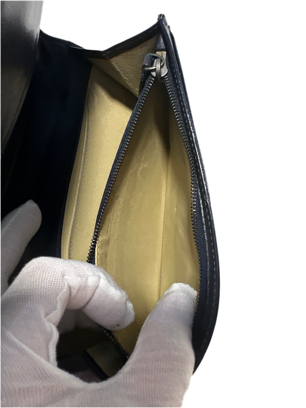 Bottega Veneta Woven Leather Clutch Wallet Navy