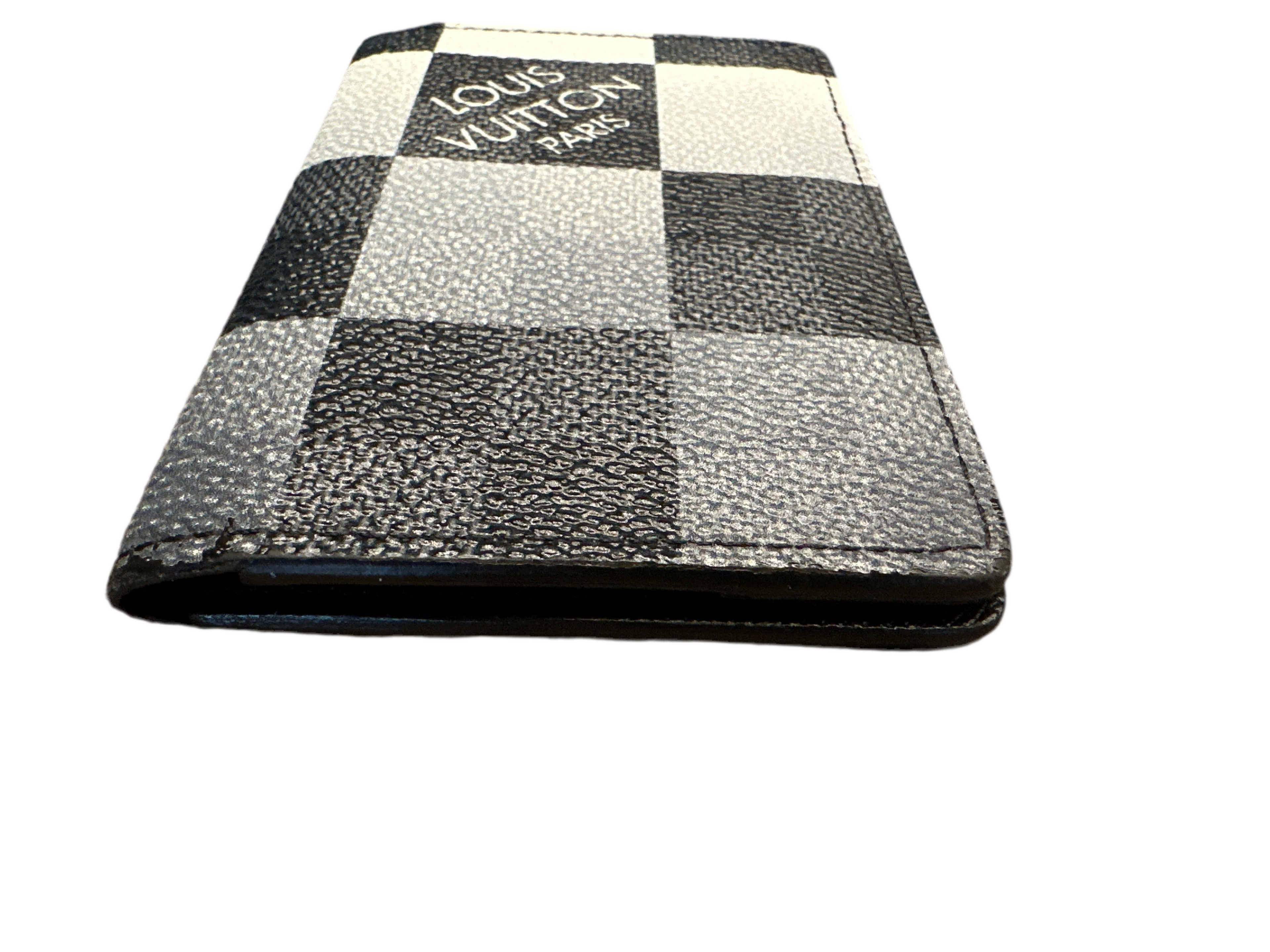 Louis Vuitton Damier Graphite Giant White Monogram Logo Pocket Organizer Wallet
