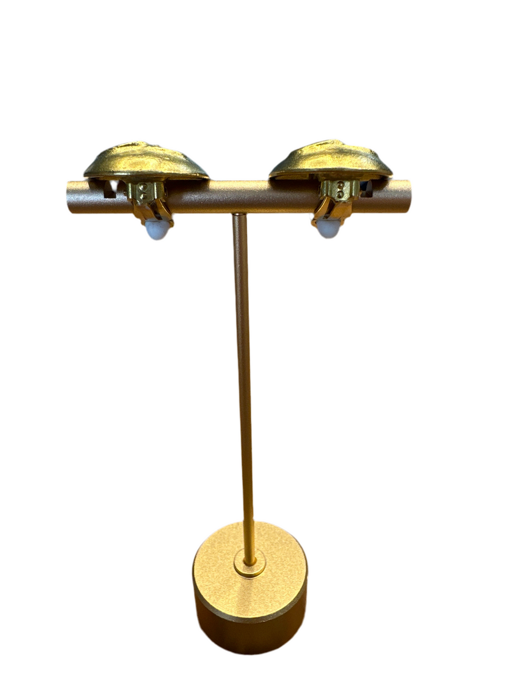 Vintage Chanel Coco Mark Round Clip-On Earrings