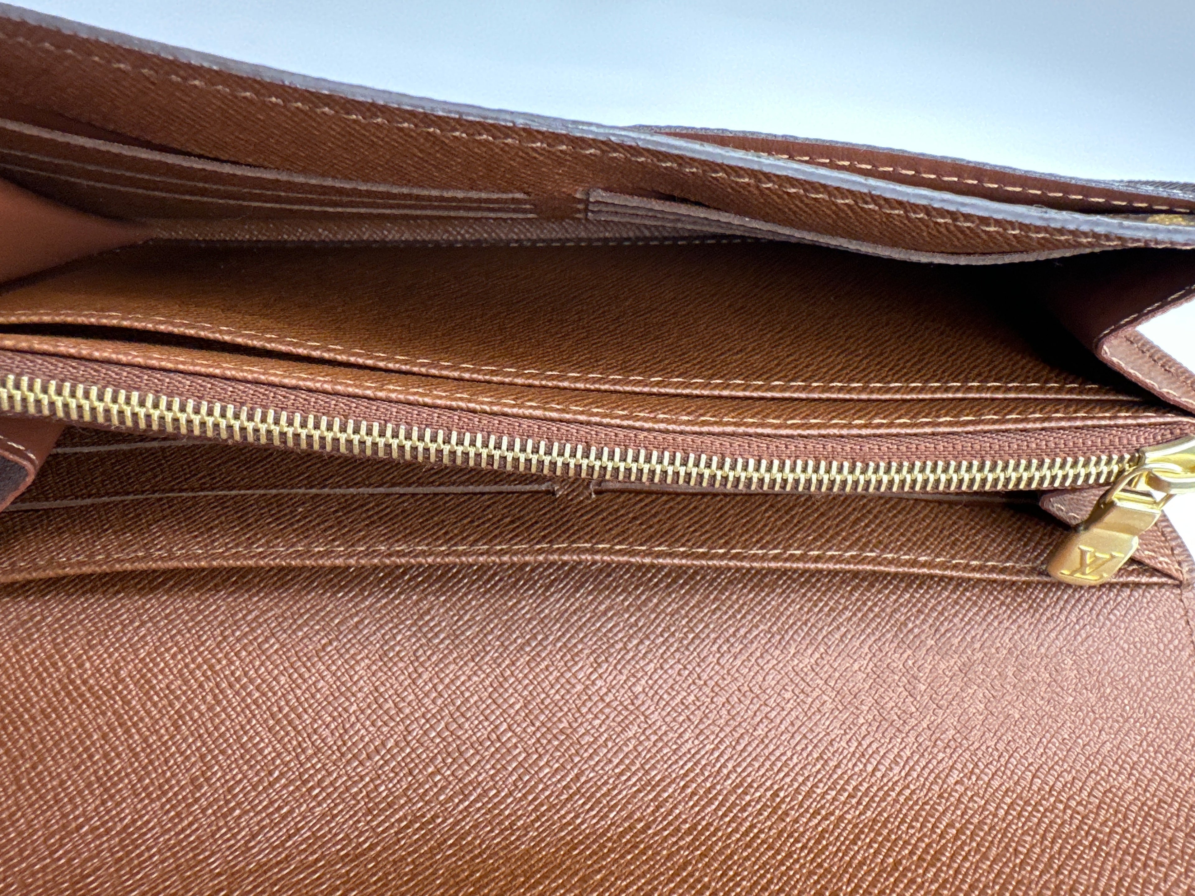 Louis Vuitton Monogram Coated Canvas Continental Sarah Wallet Brown