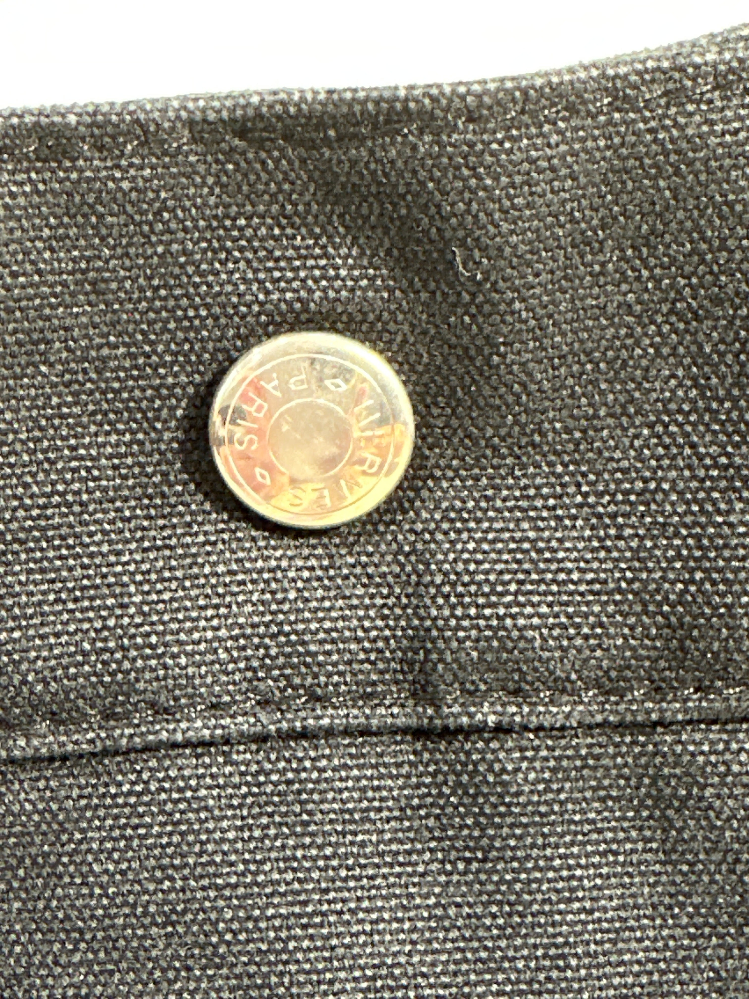 HERMES Canvas Black & Gray Tote