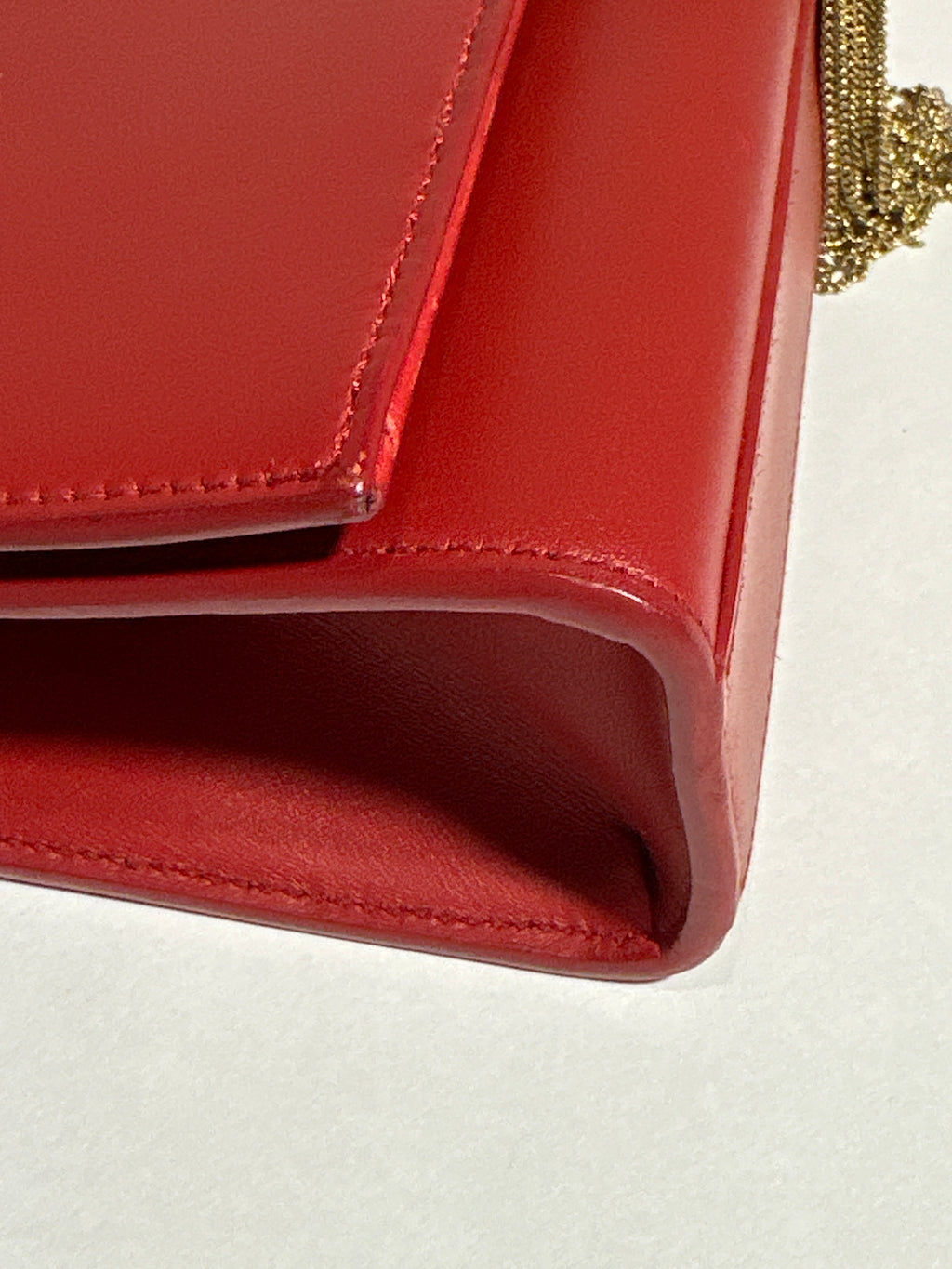 Saint Laurent Shoulder Red Kate Tassel Bag