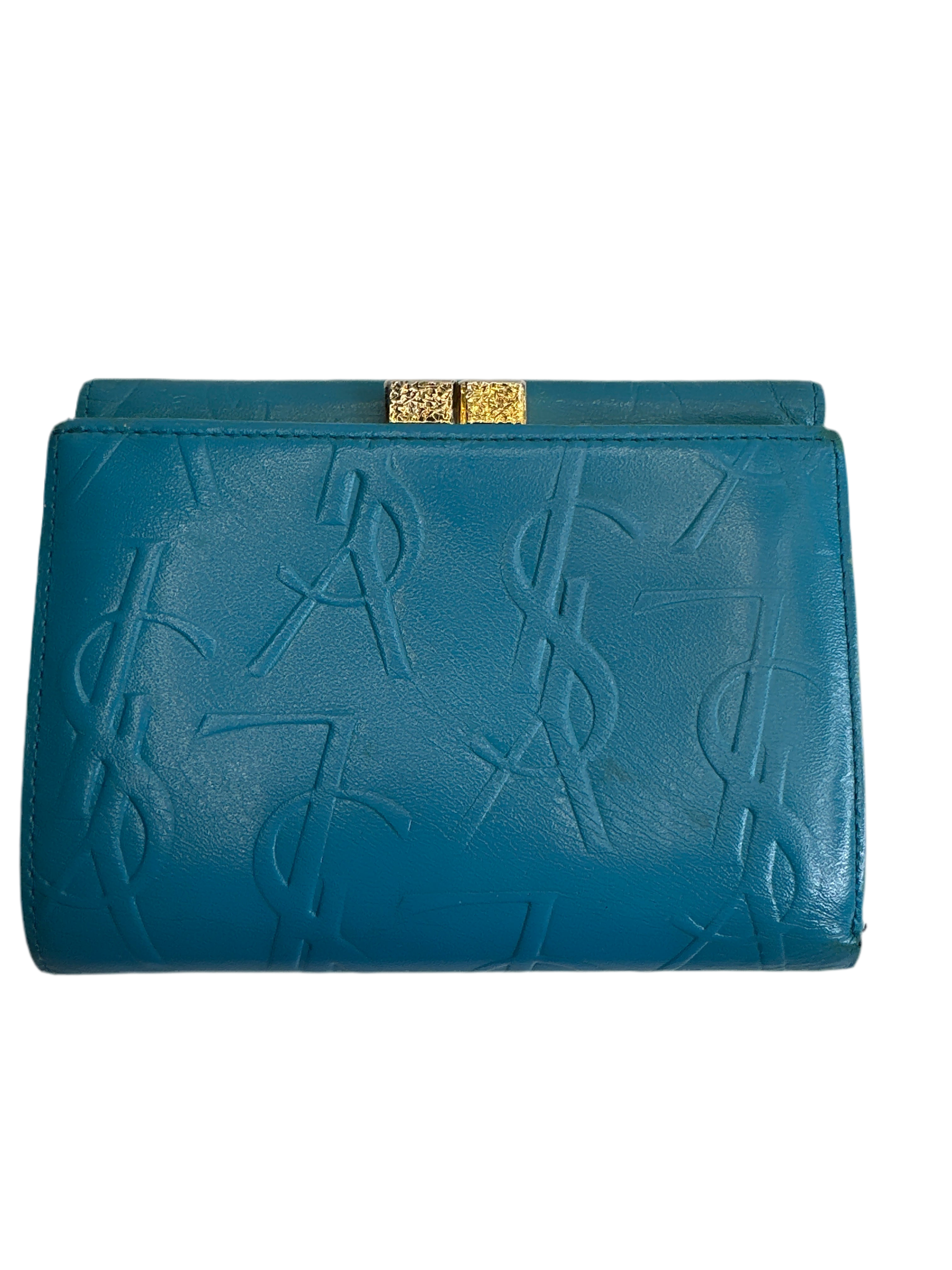 Vintage YSL Compact Kiss Lock Wallet