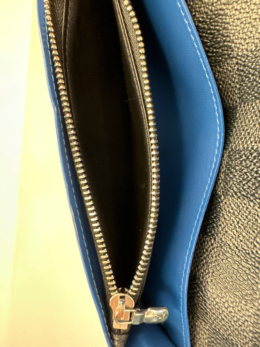 Louis Vuitton Damier Graphite Brazza Blue Gray Long Wallet