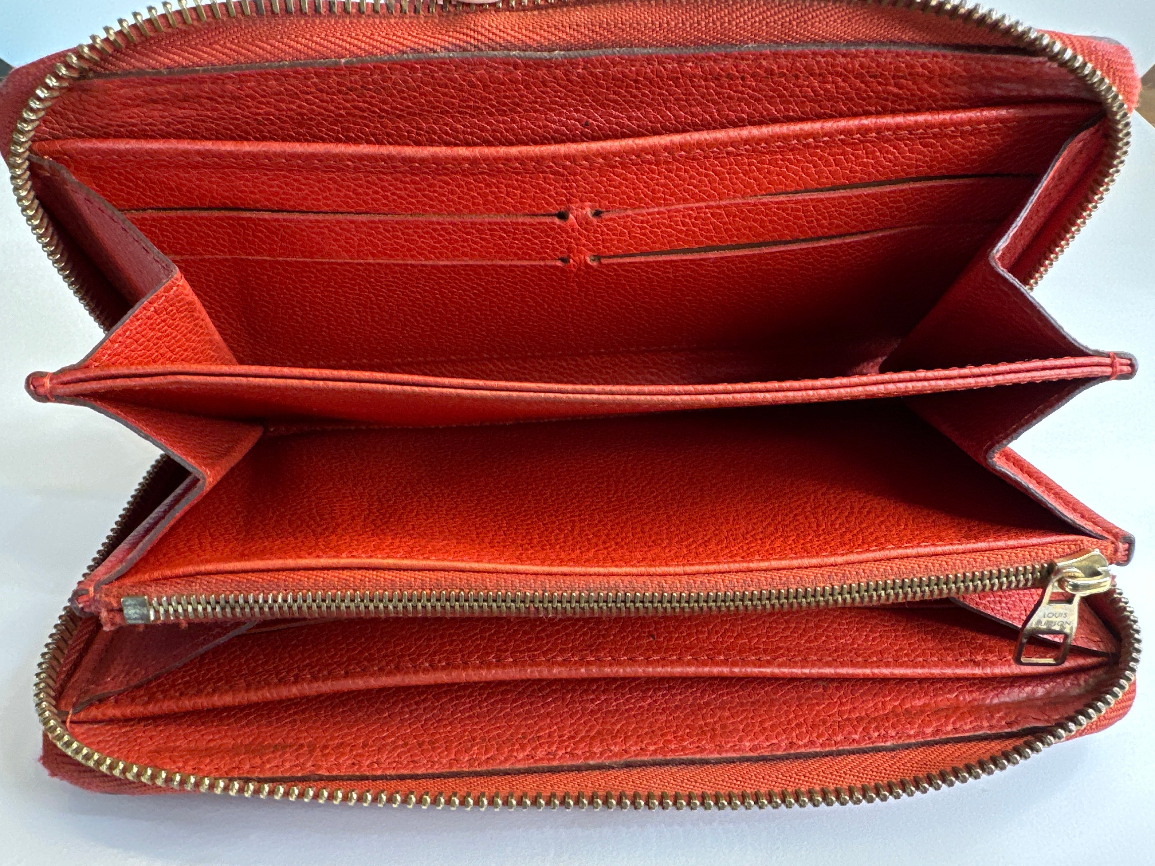 LOUIS VUITTON Empreinte Zippy Wallet Red