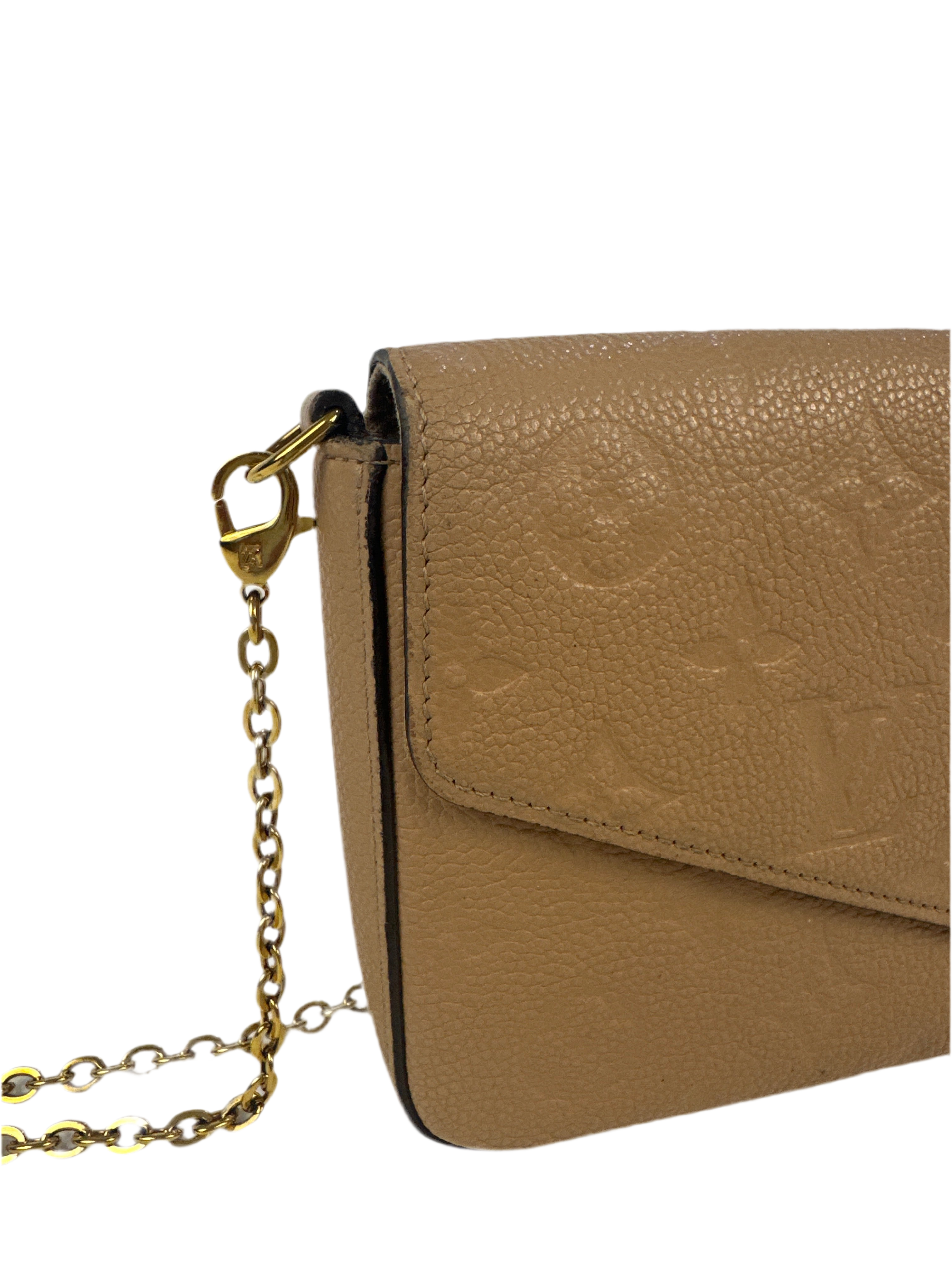 Louis Vuitton Pochette Félicie Monogram Empreinte Leather- Turtle Dove