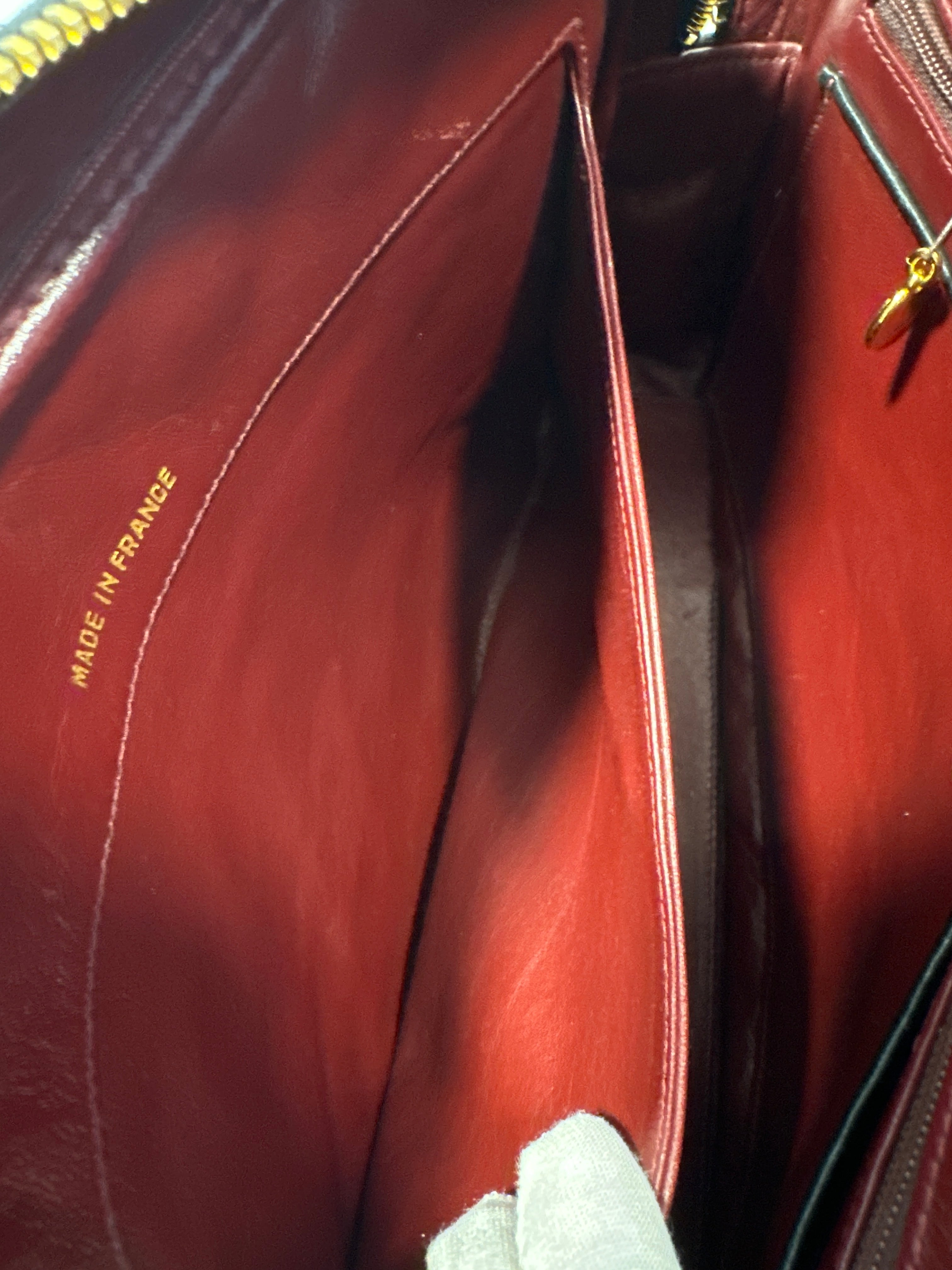 Chanel Vintage Lambskin Chain Camera Bag with COA, dust bag and card