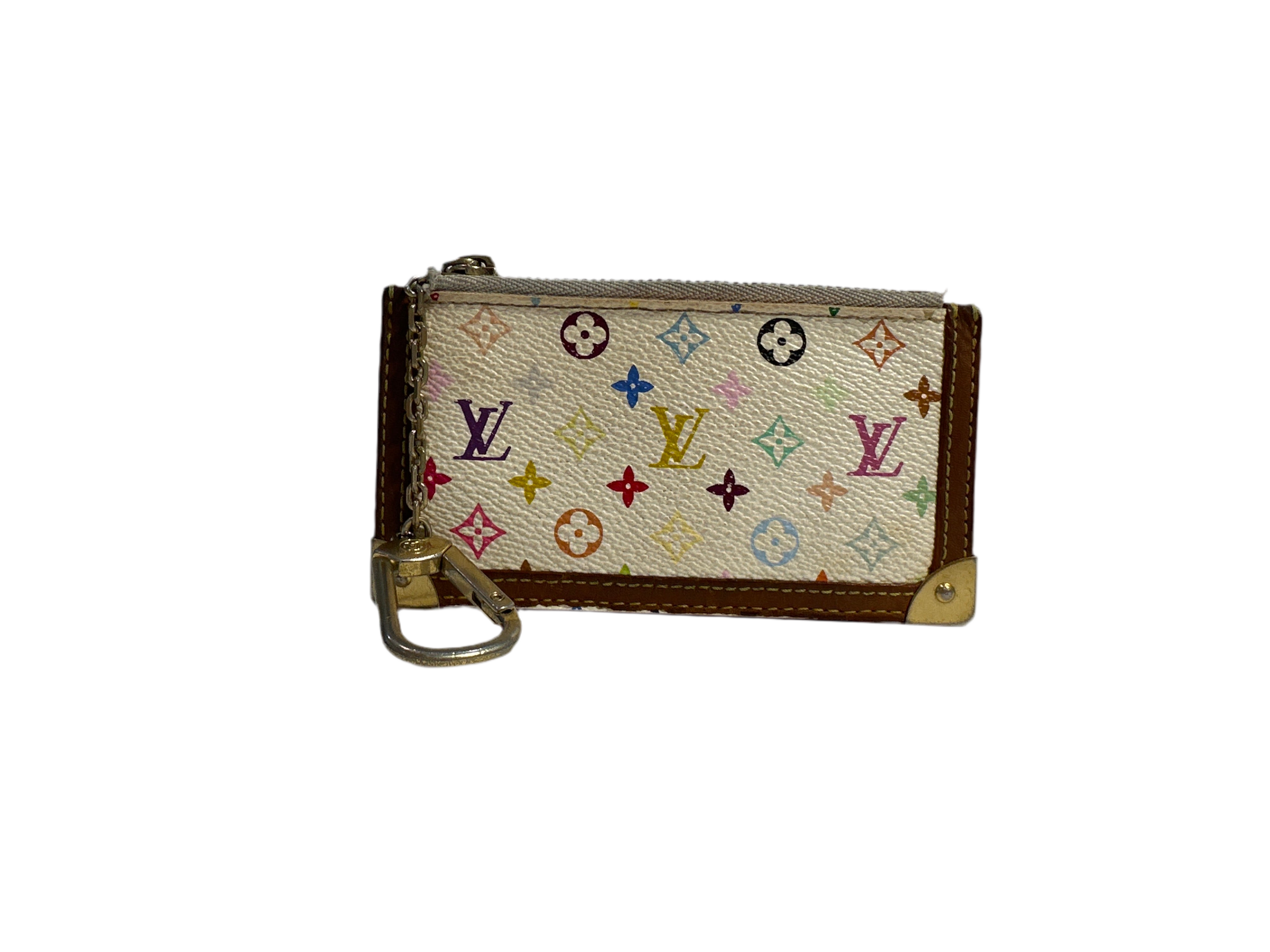 Vintage LOUIS VUITTON Limited Edition Monogram Multicolor pochette Cles/pouch