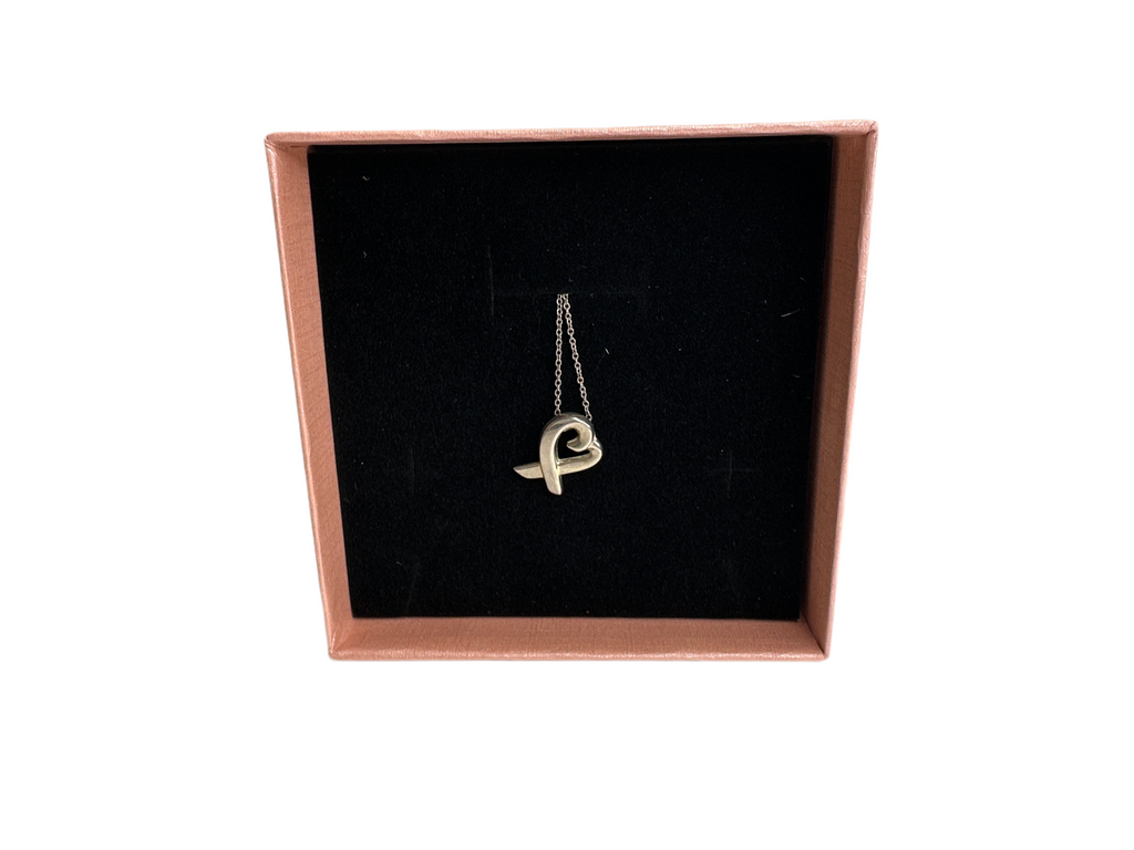Tiffany & Co .925 Sterling Silver Loving Heart Necklace Paloma Picasso