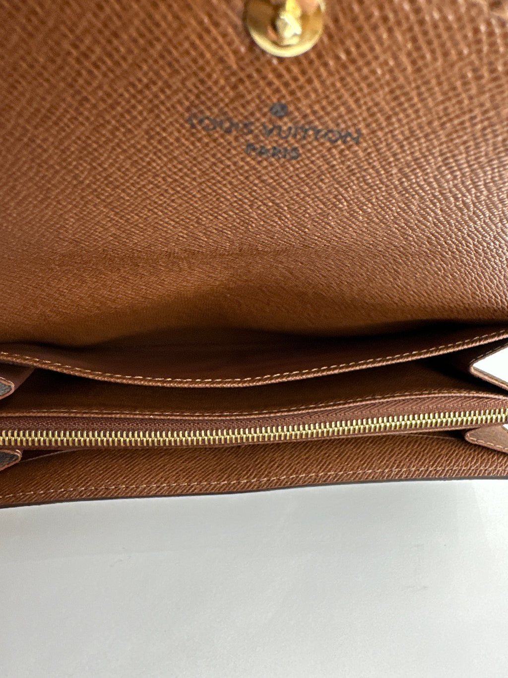 Louis Vuitton Monogram Coated Canvas Continental Sarah Wallet Brown