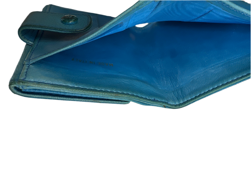 Vintage CHANEL Caviar Blue Card Holder Wallet