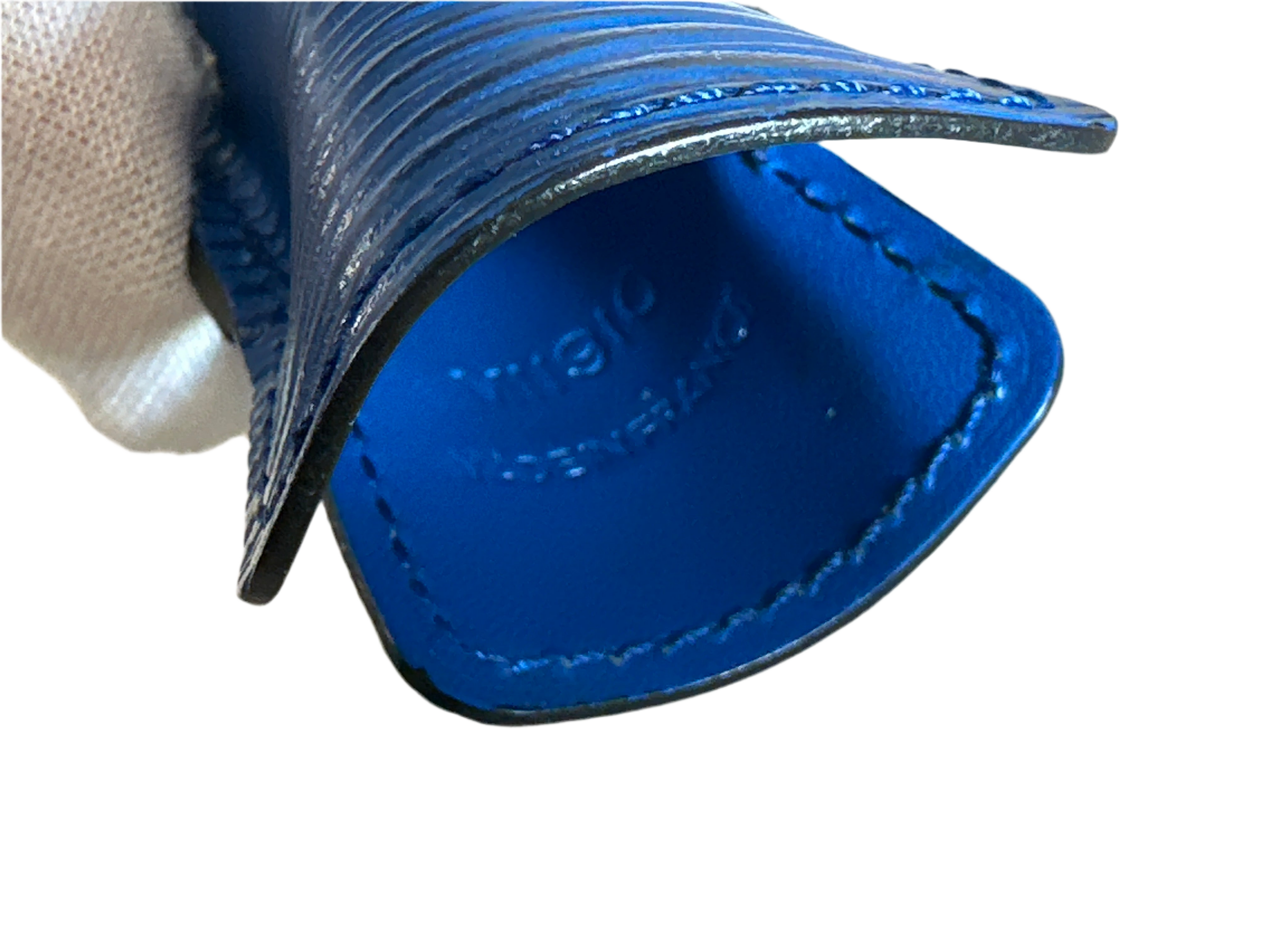 Rare Vintage Louis Vuitton Epi Blue Leather Comb Case 1990