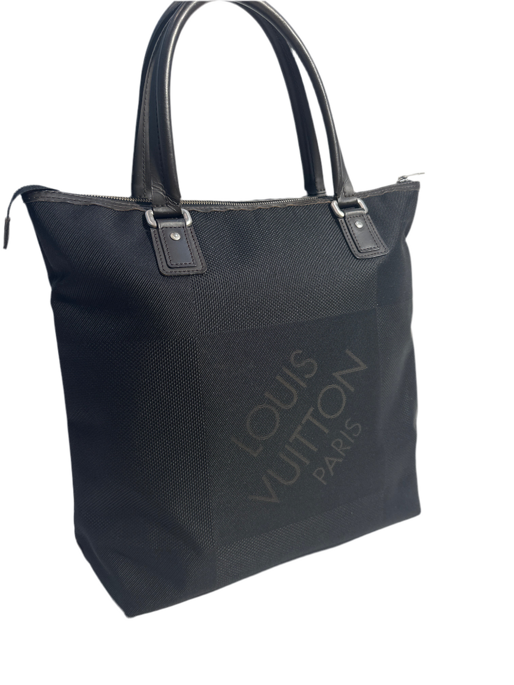 Louis Vuitton Cougar Damier Jean Tote Bag Black Brown with COA