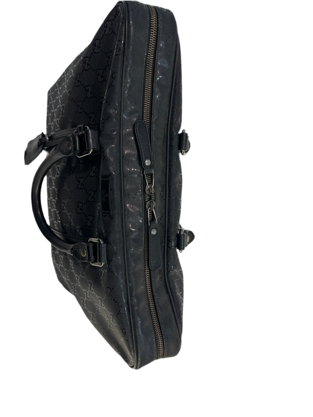 Gucci Embossed GG Briefcase Black PVC business Laptop bag