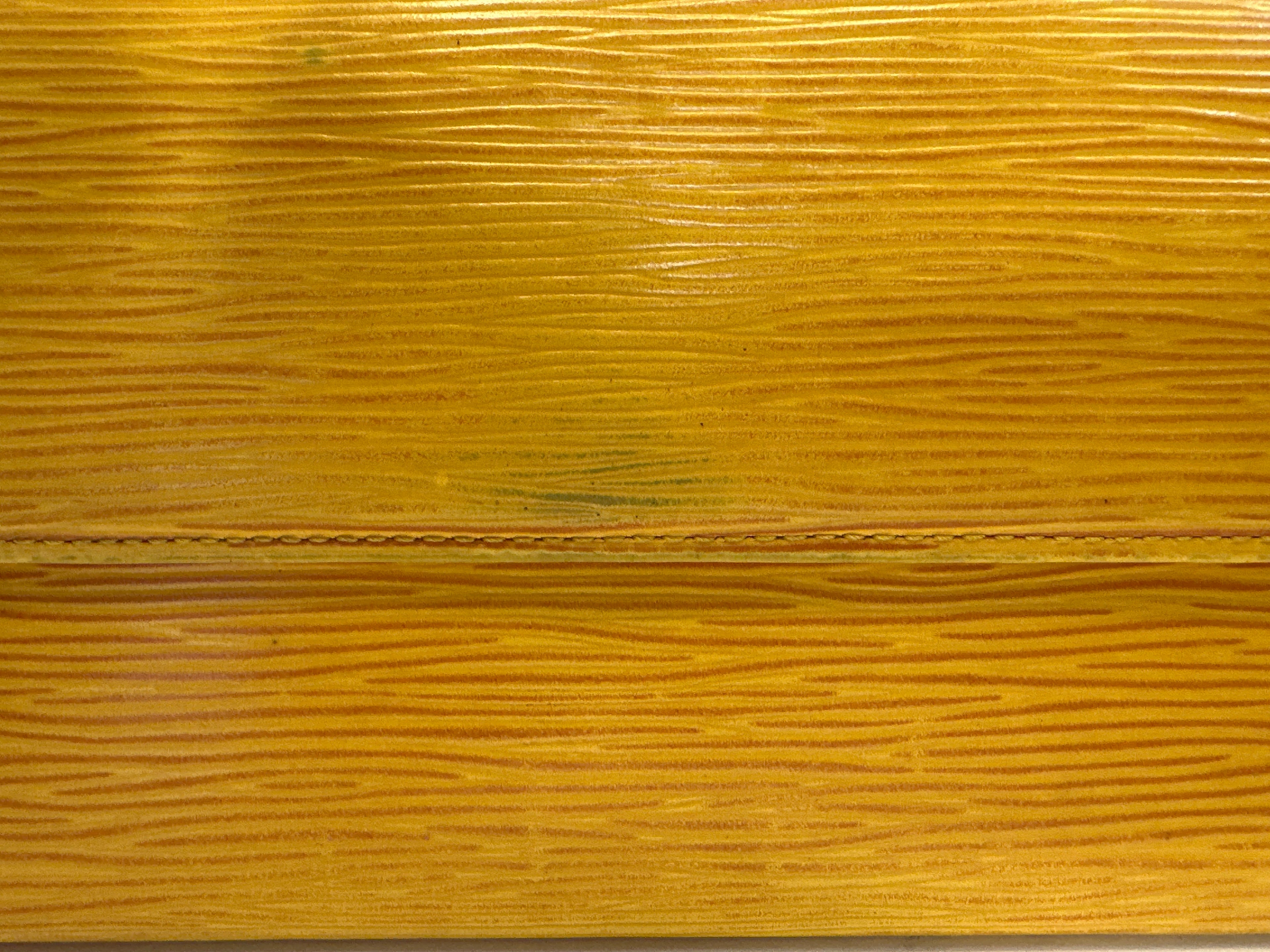 LOUIS VUITTON Wallet Yellow Epi Porte Tresor International Trifold